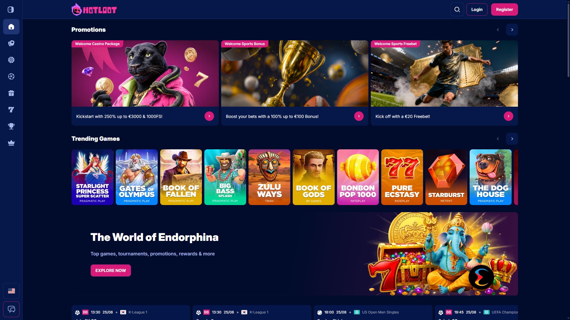 HotLoot — Homepage (Desktop)