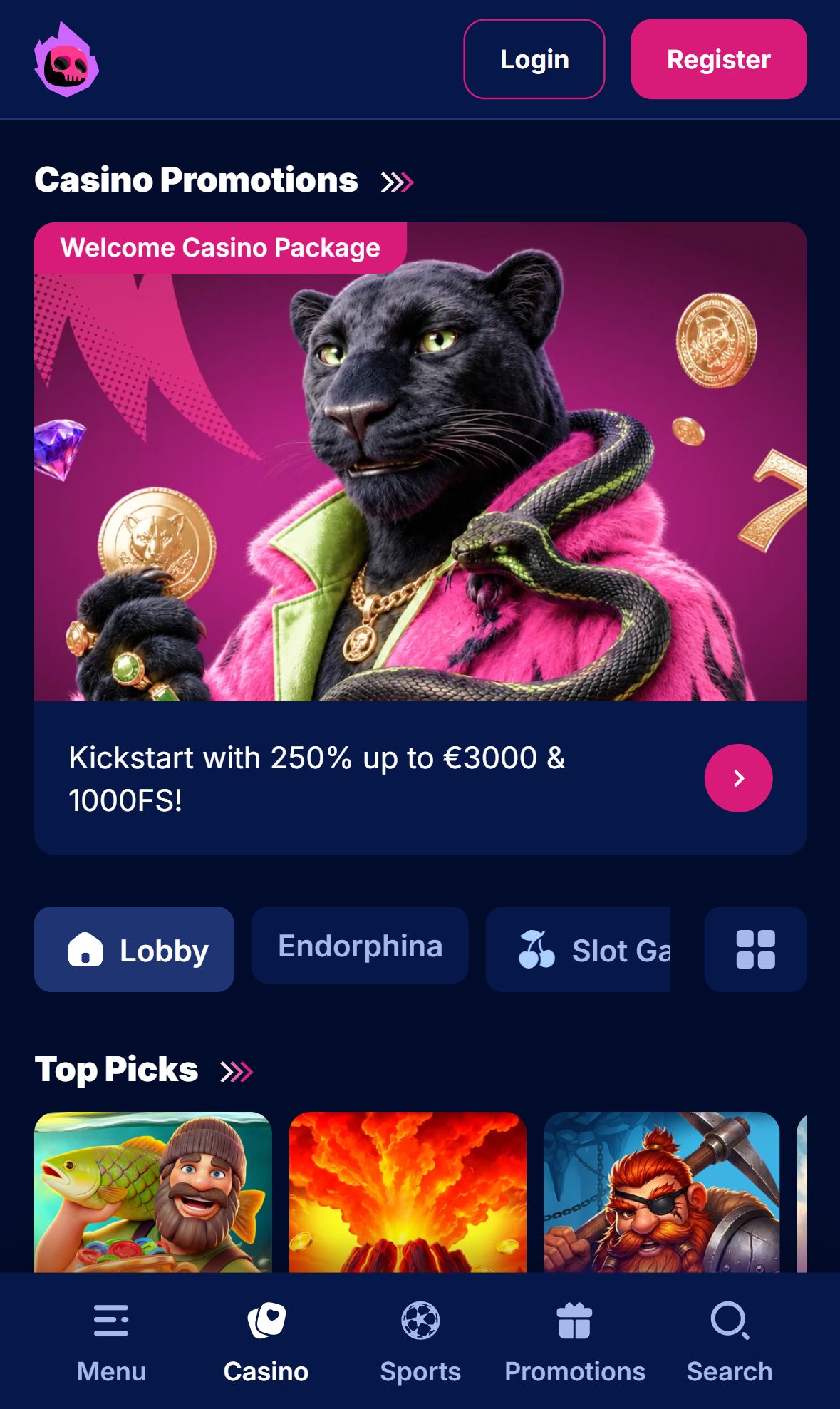 HotLoot — Lobby (Mobile)