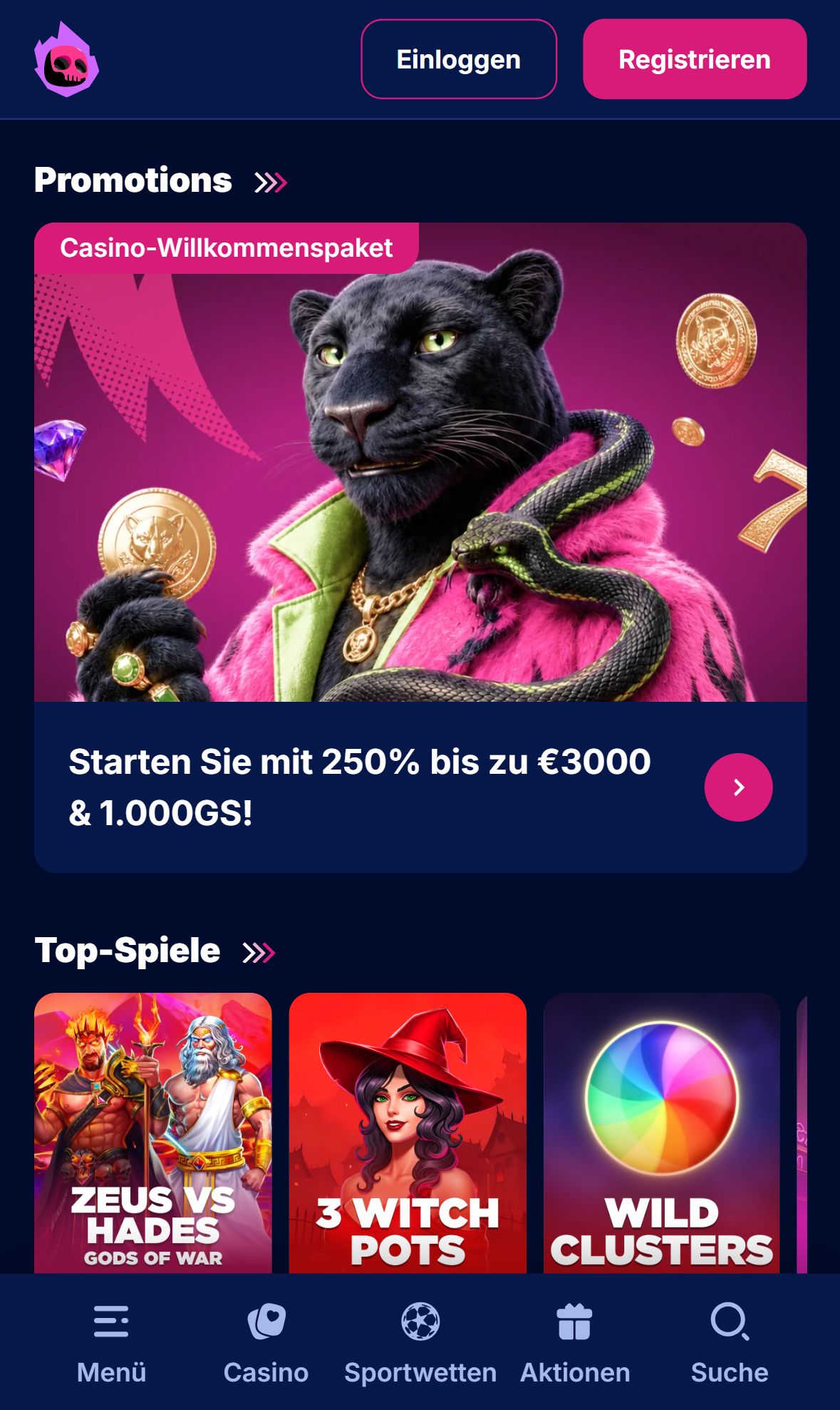 HotLoot — Startseite (Mobil)