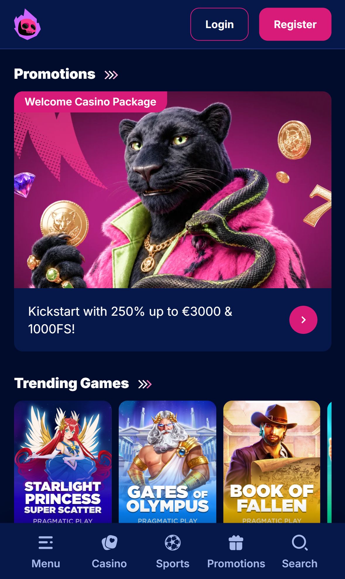 HotLoot — Homepage (Mobile)