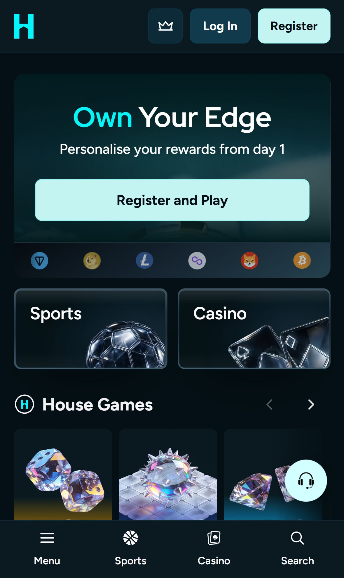 Housebets — Homepage (Mobile)