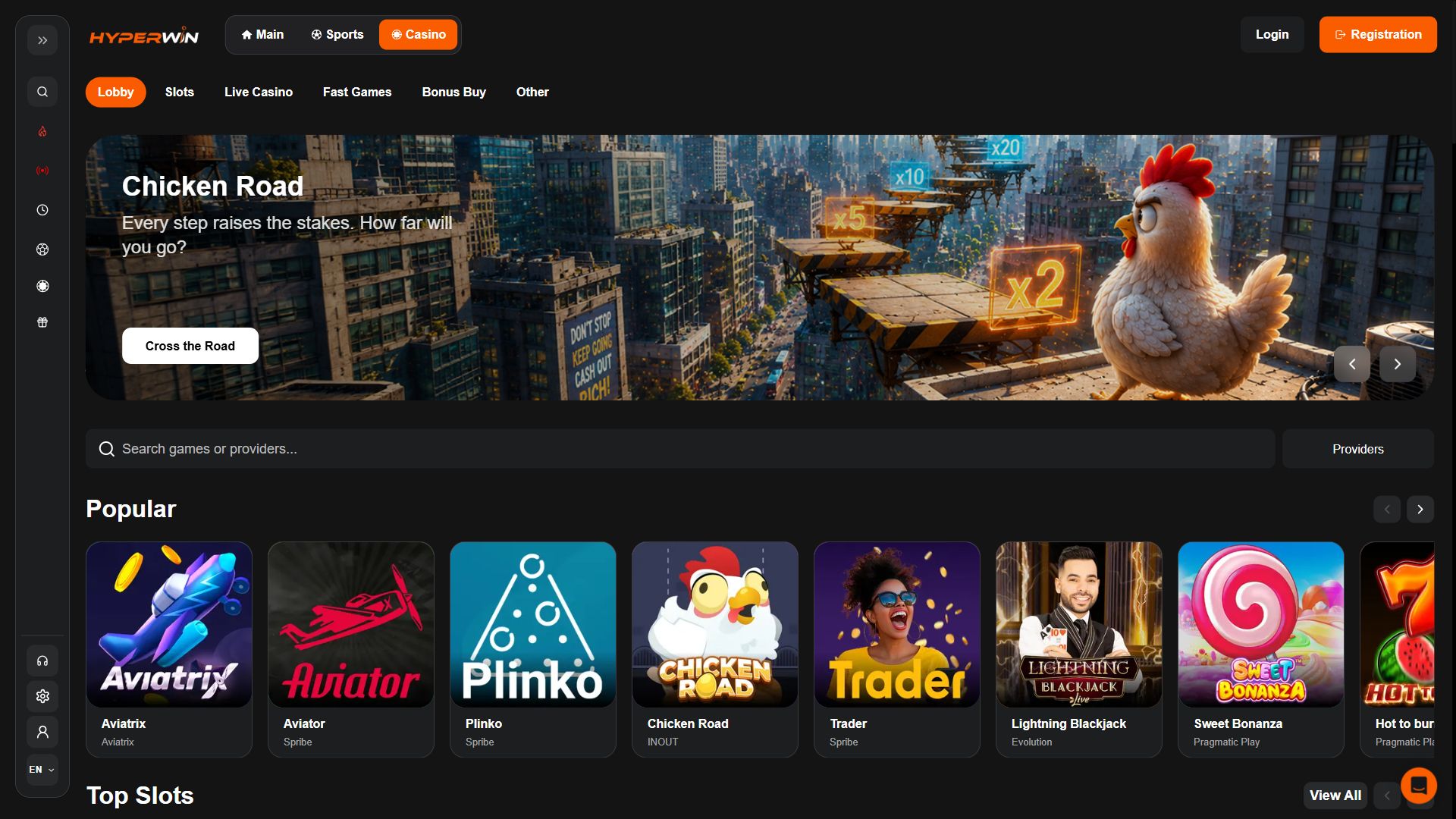 Hyperwin — Lobby (Desktop)