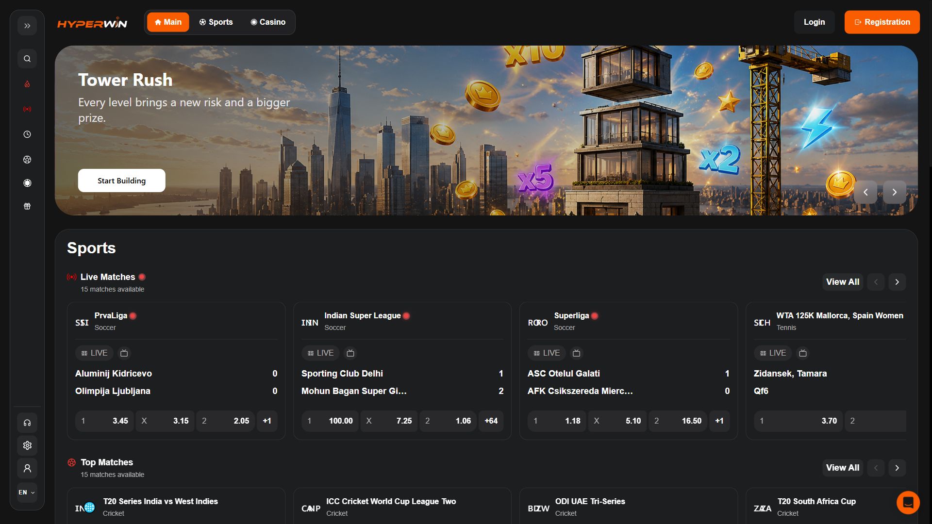 Hyperwin — Homepage (Desktop)