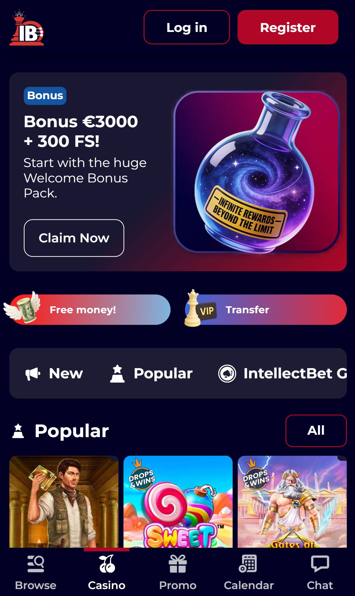 IntellectBet — Homepage (Mobile)
