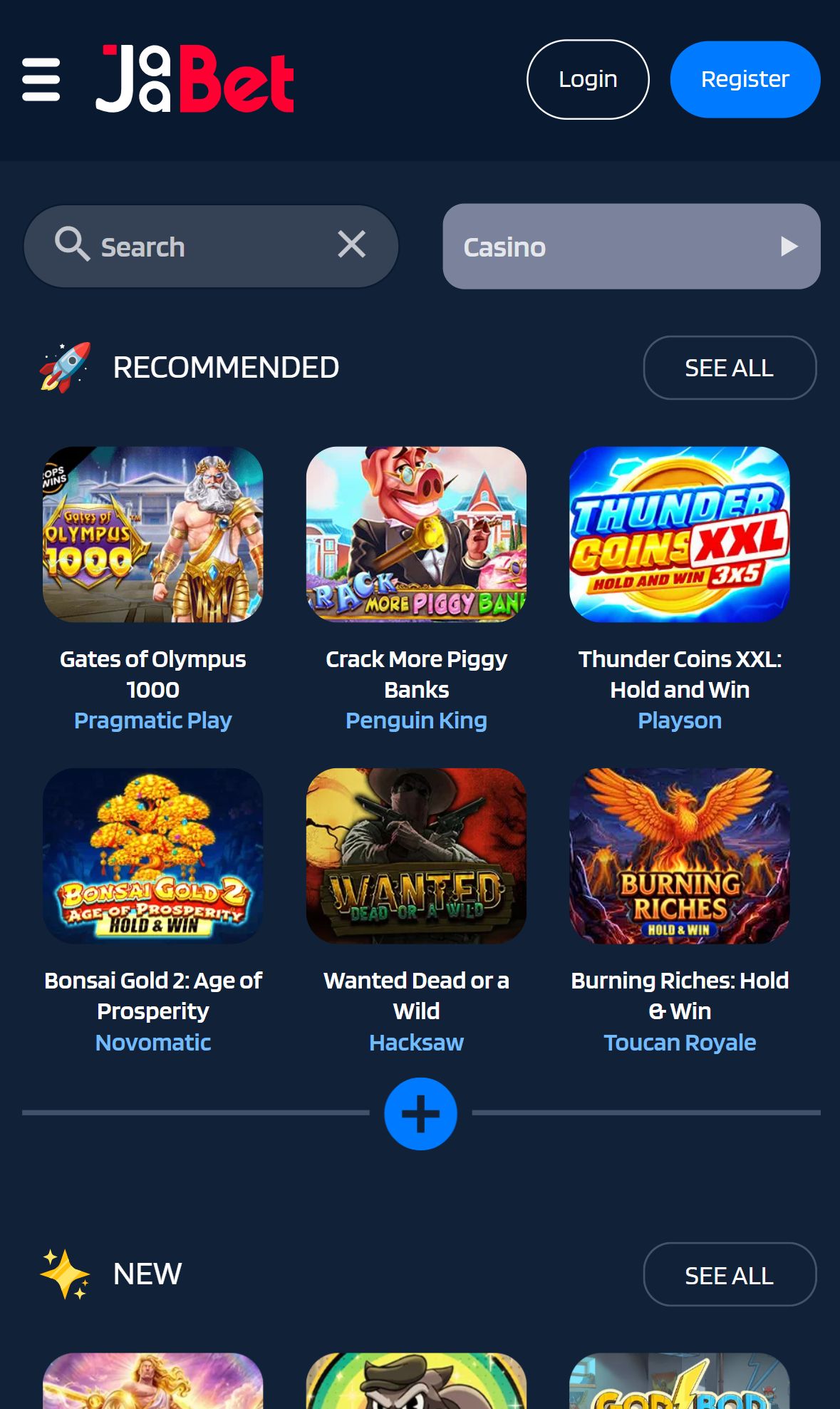 Jaabet — Lobby (Mobile)