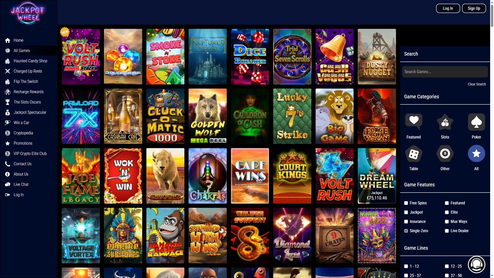 Jackpot Wheel — Lobby (Desktop)