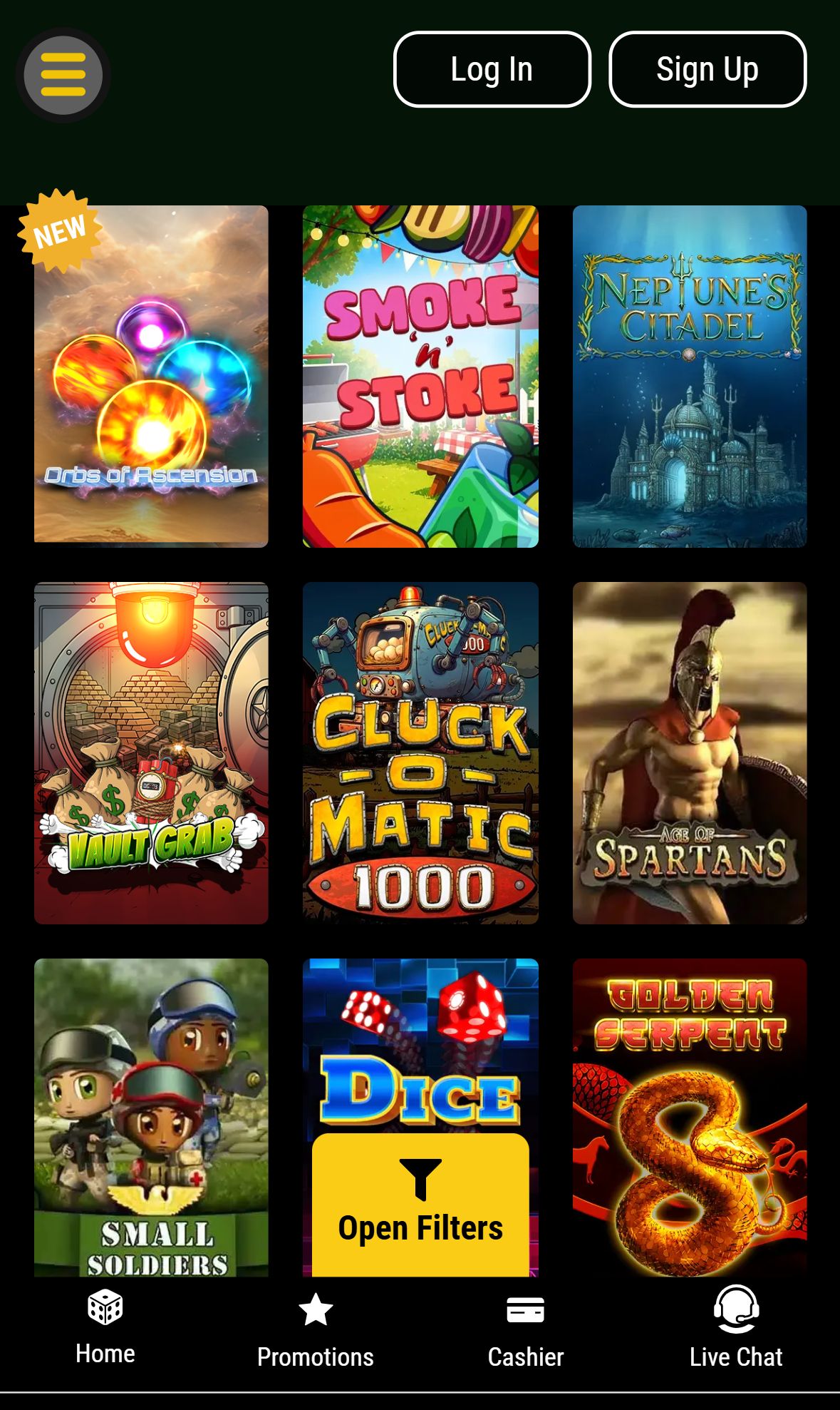 Jumbabet — Lobby (Mobile)