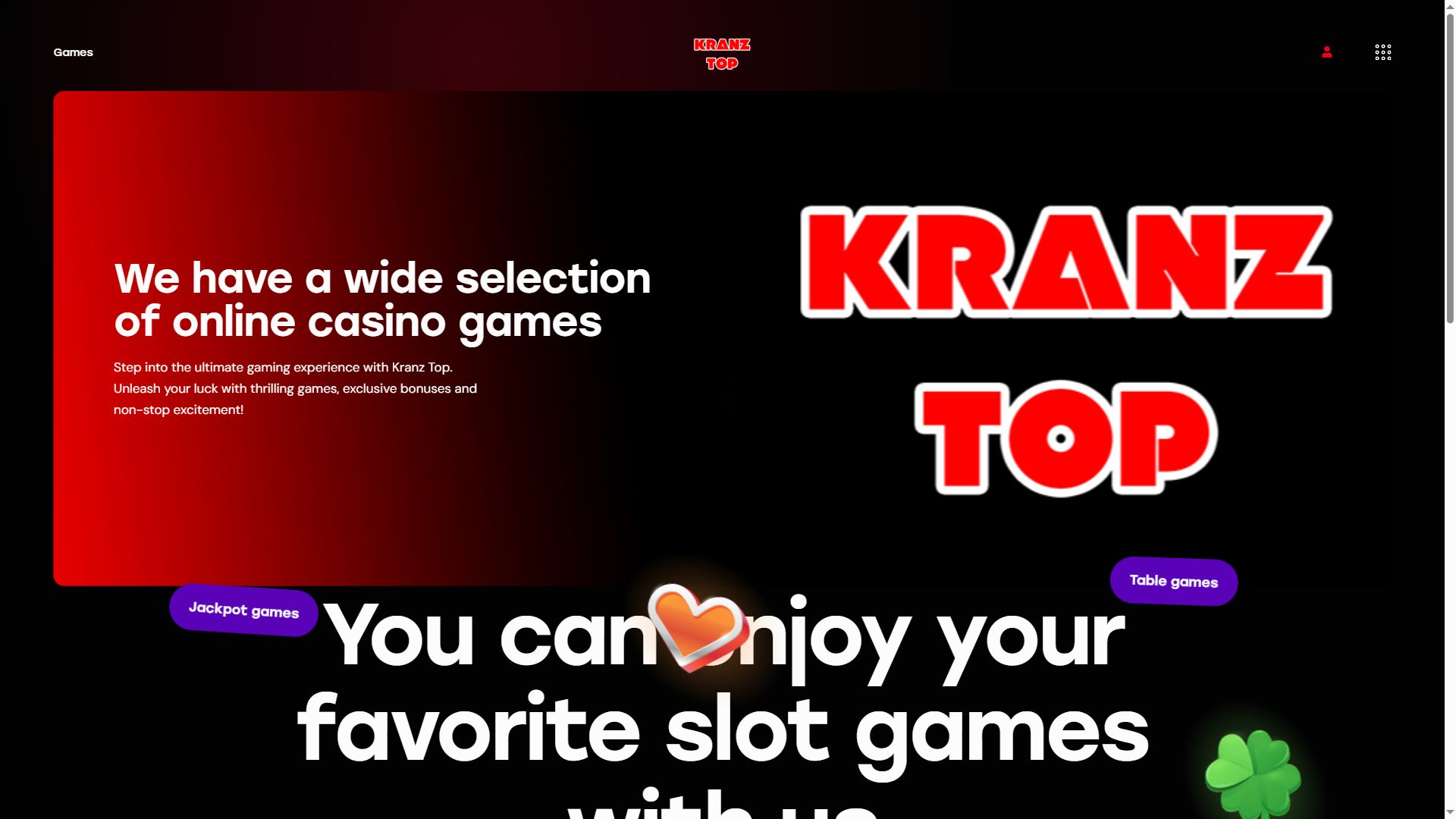 Kranz Top — Homepage (Desktop)