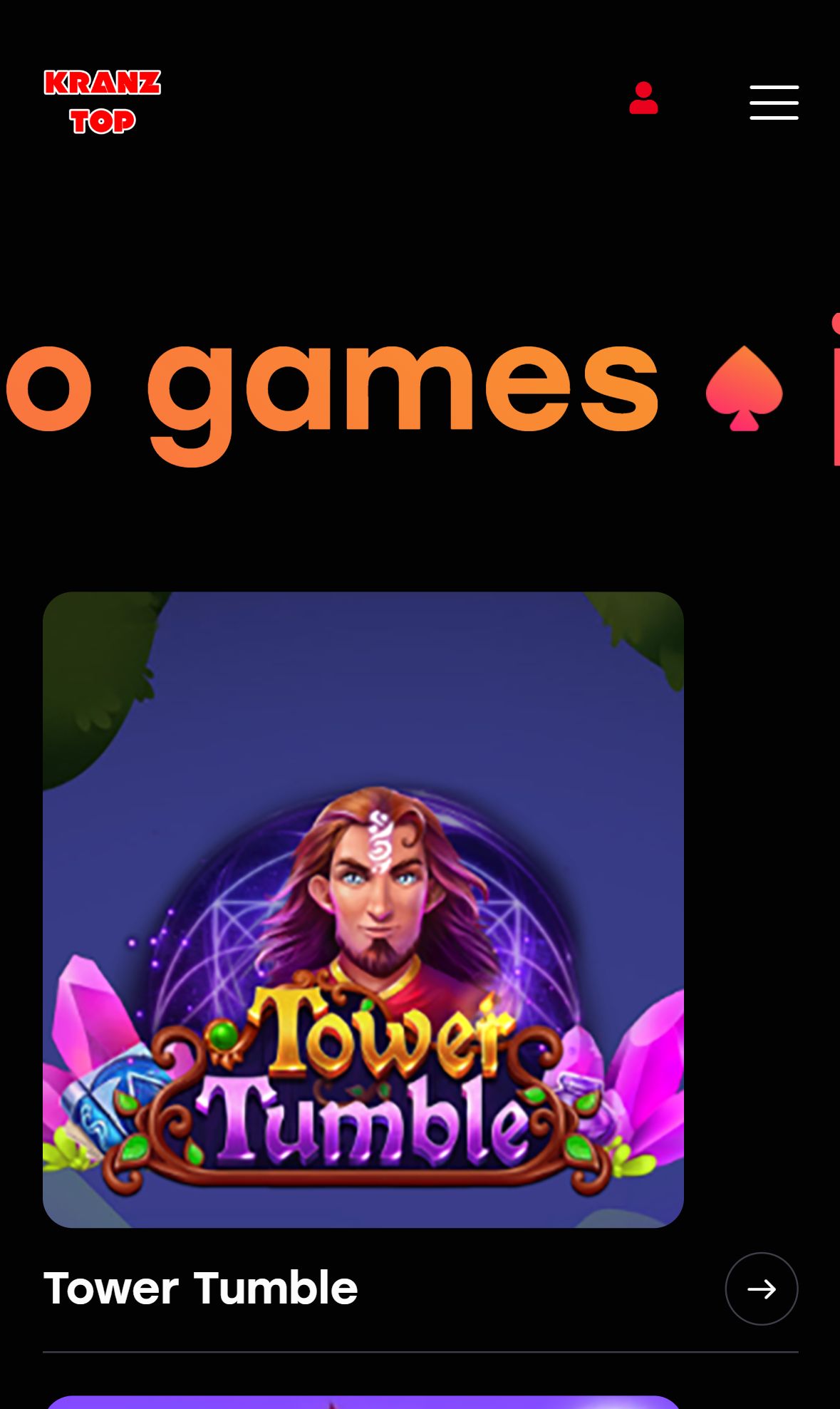 Kranz Top — Homepage (Mobile)