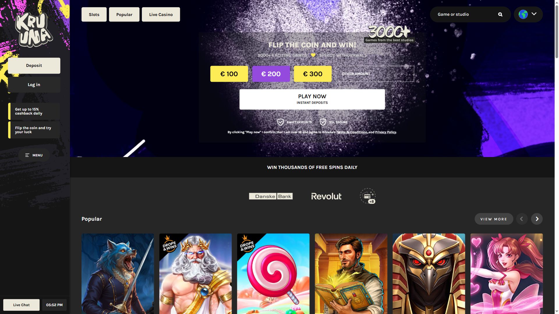 Kruuna — Homepage (Desktop)