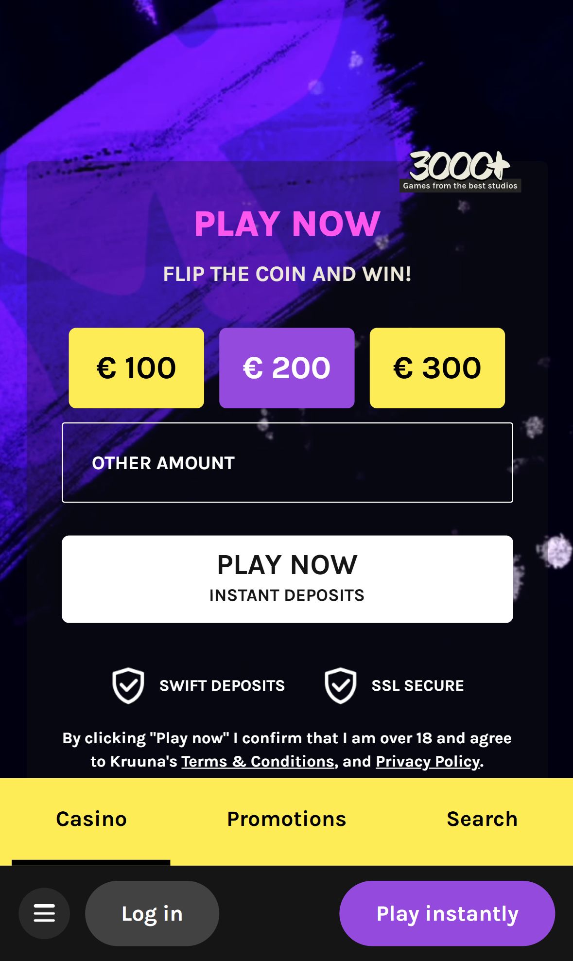 Kruuna — Homepage (Mobile)