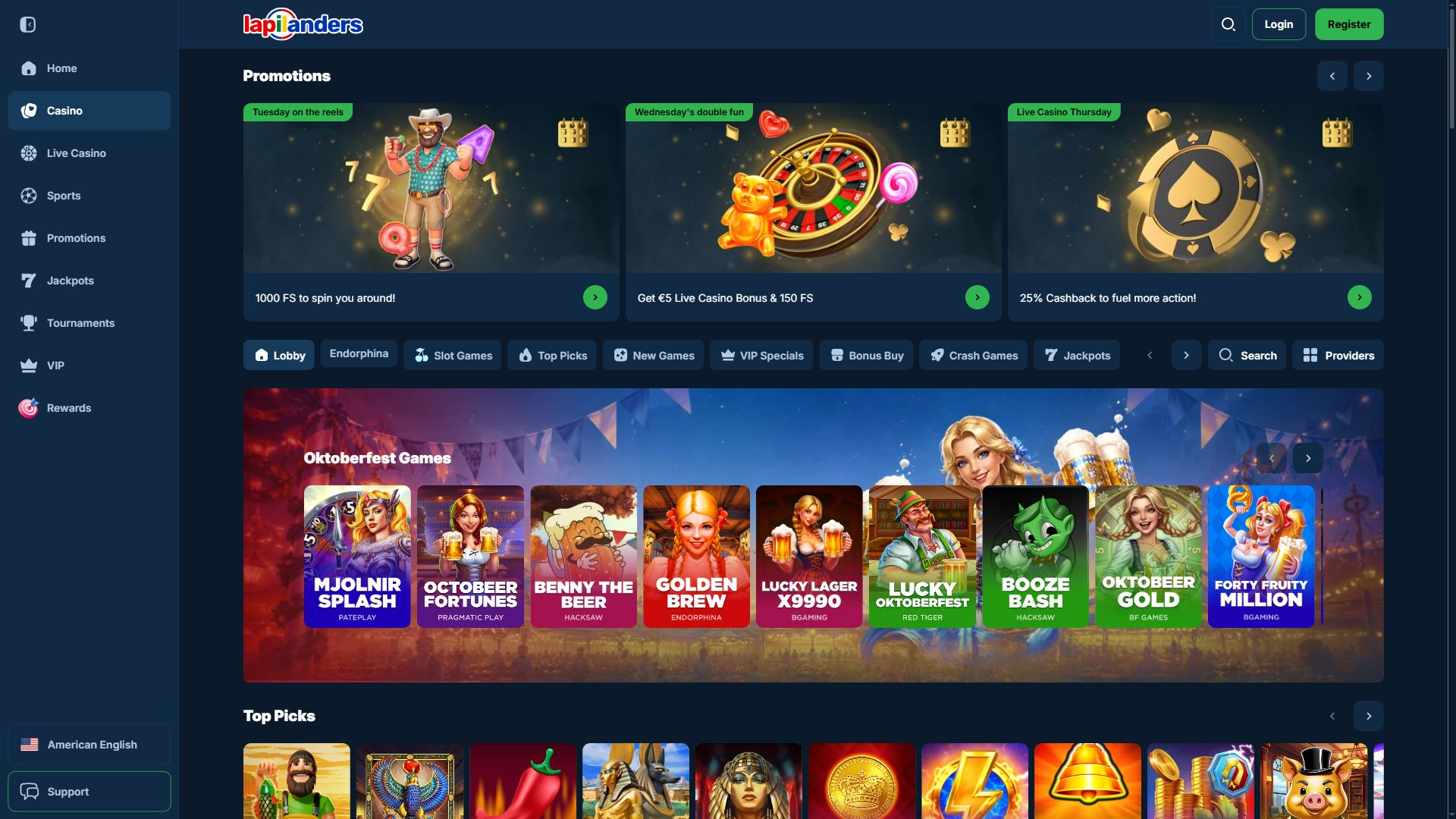 Lapilanders — Lobby (Desktop)