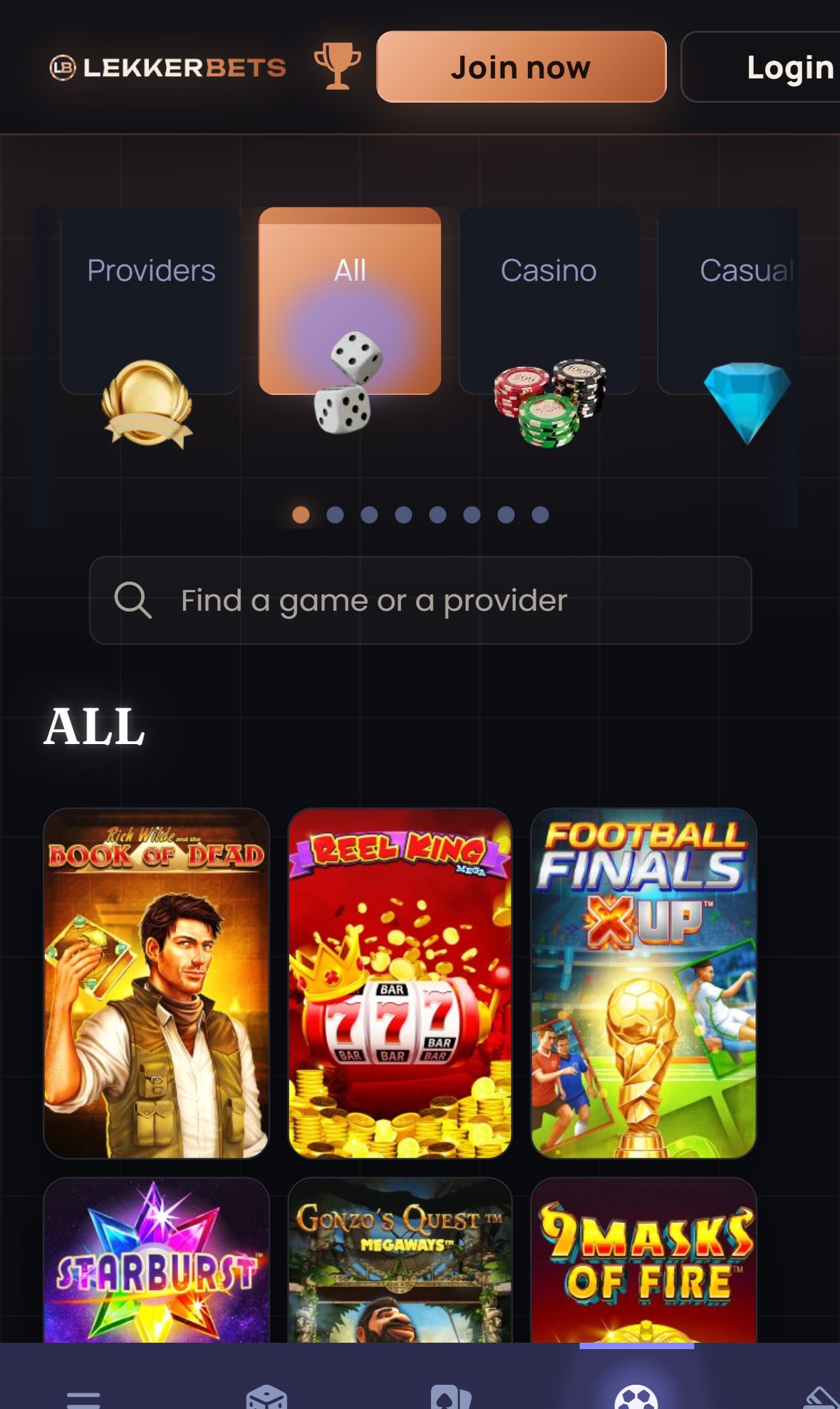 Lekkerbets — Lobby (Mobile)