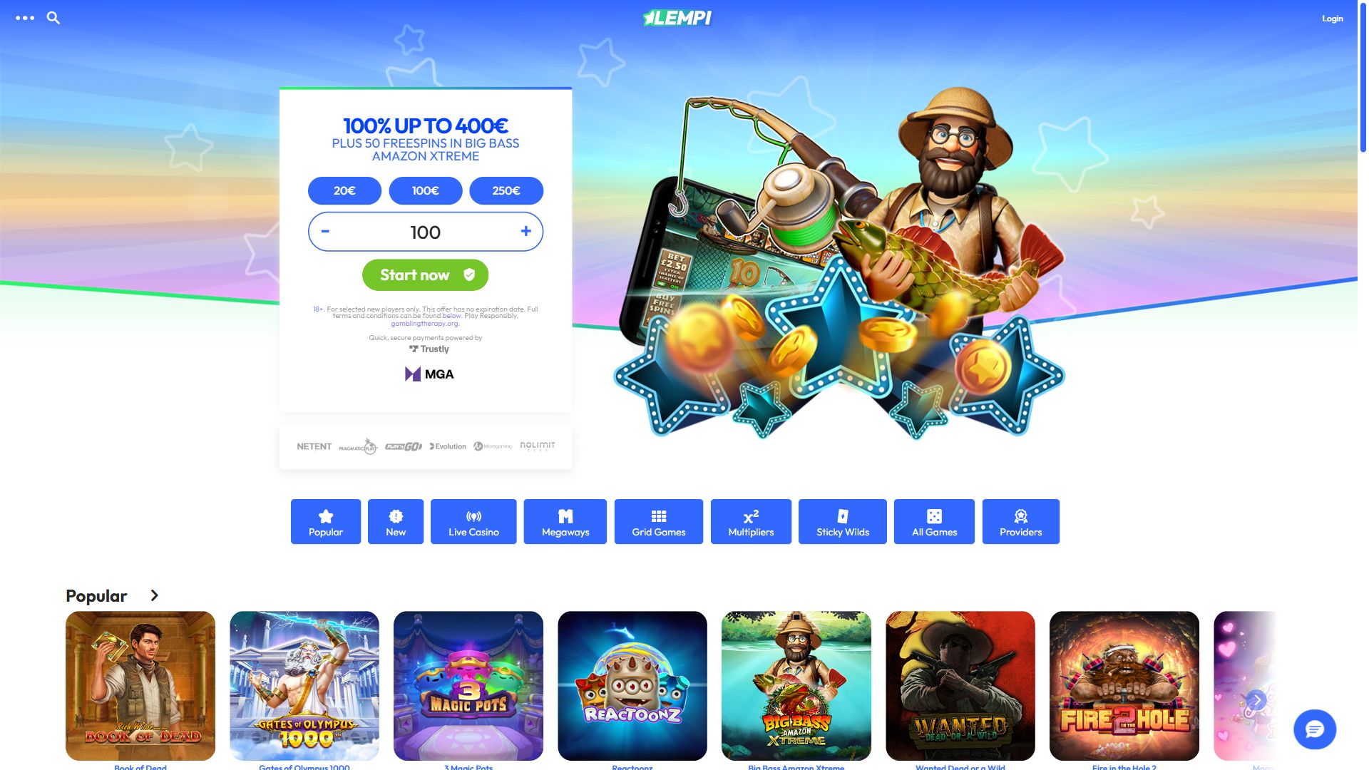 Lempi — Homepage (Desktop)