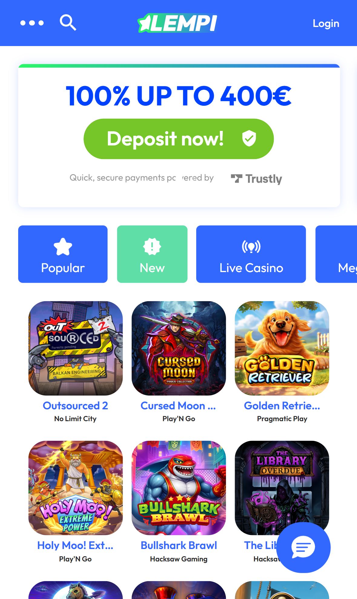 Lempi — Lobby (Mobile)
