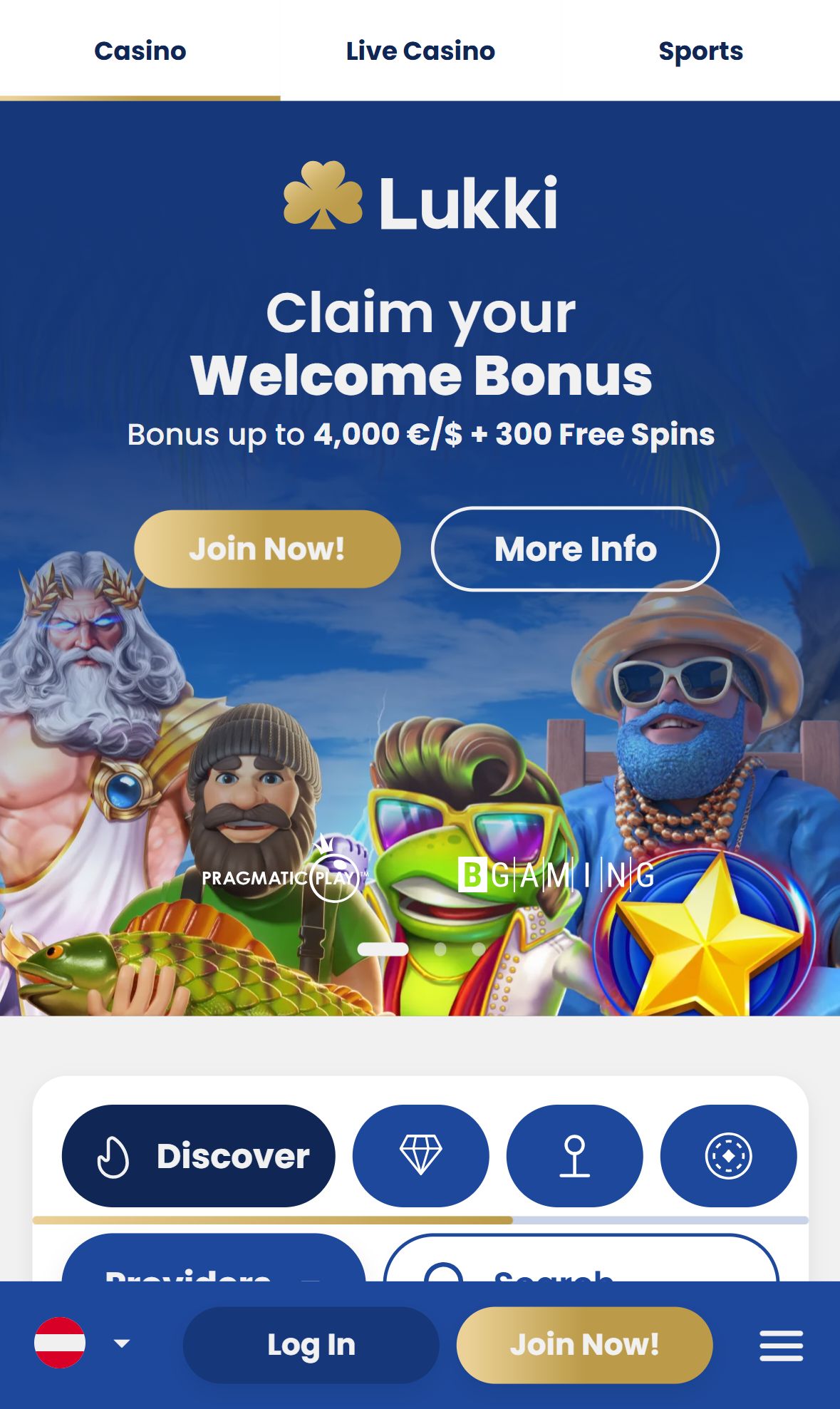 Lukki — Homepage (Mobile)