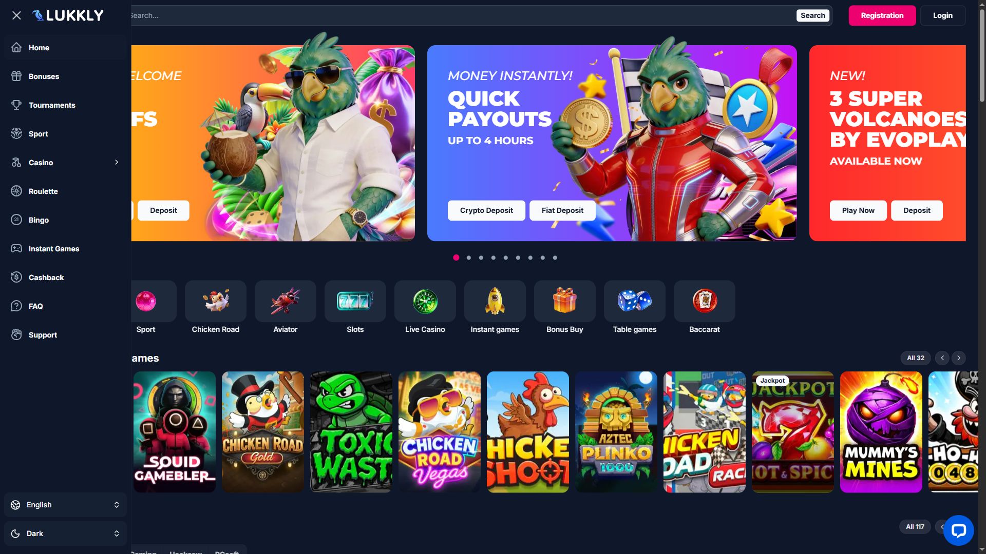 Lukkly — Homepage (Desktop)