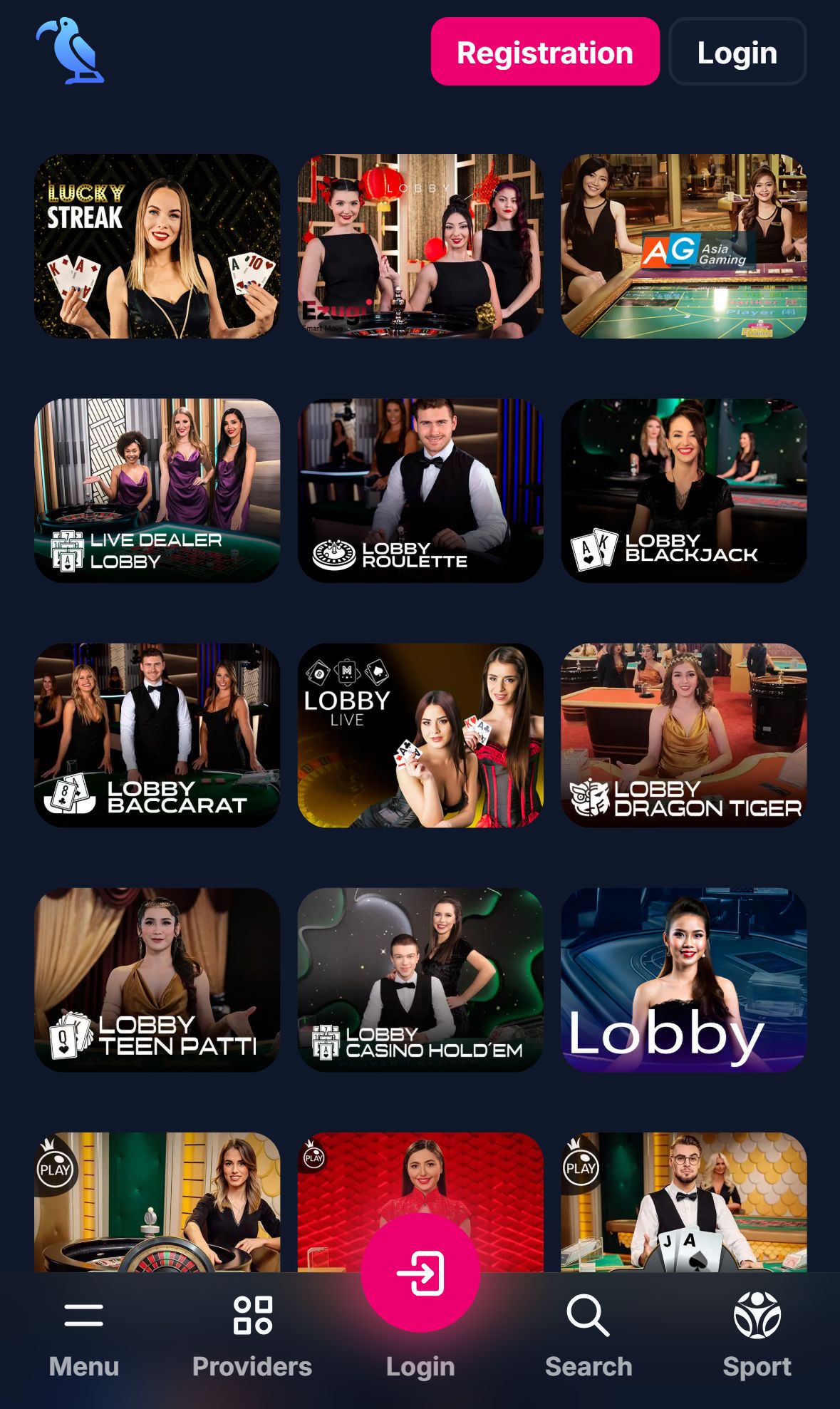 Lukkly — Lobby (Mobile)