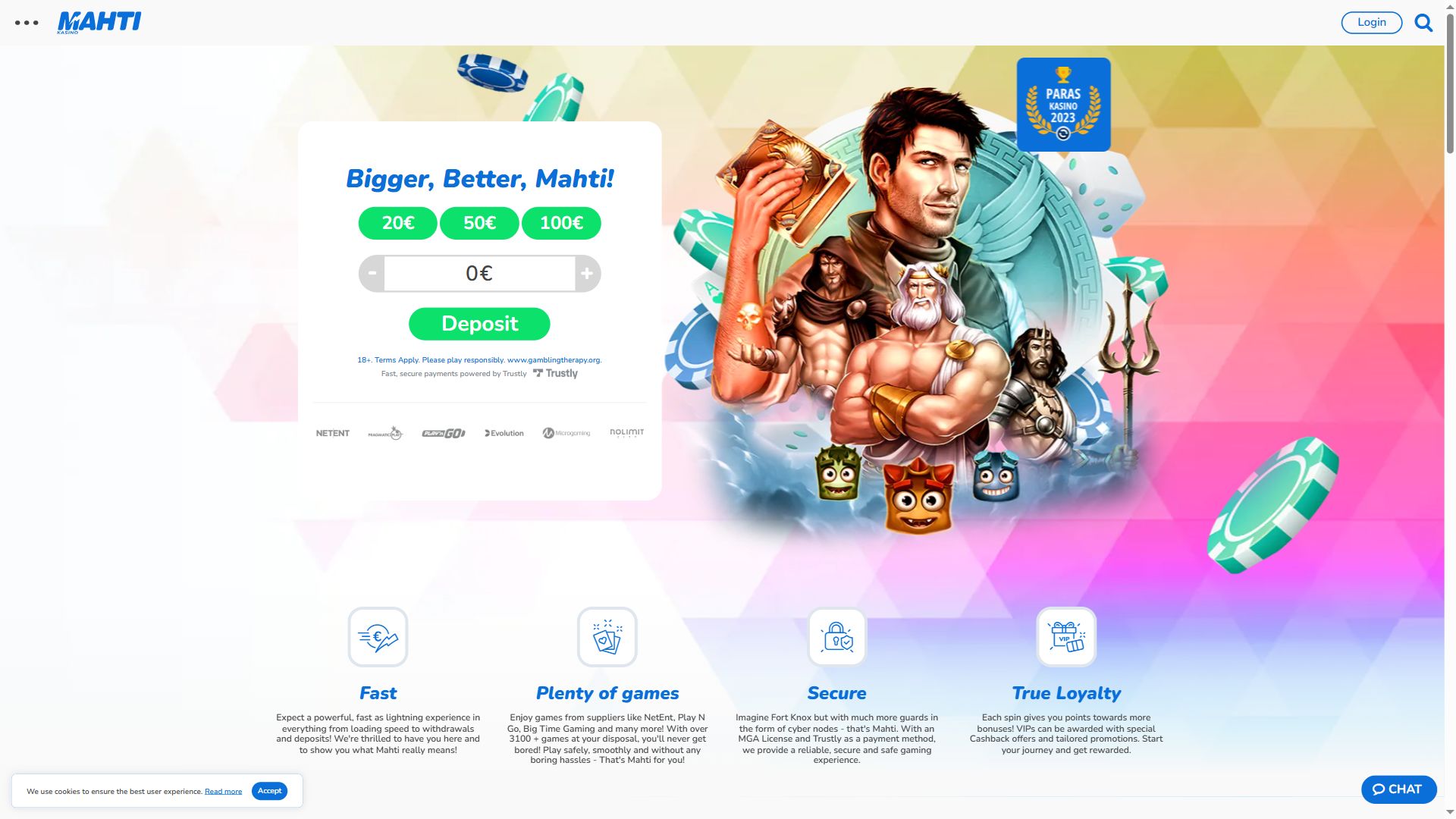 Mahti — Homepage (Desktop)