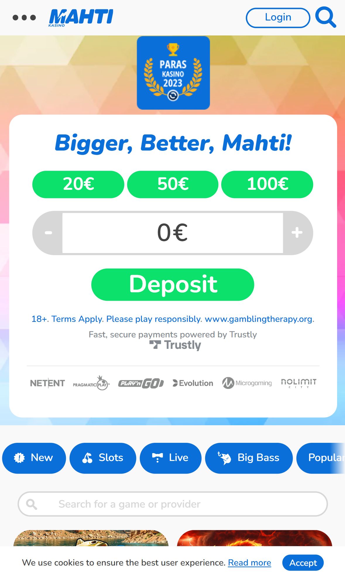 Mahti — Lobby (Mobile)
