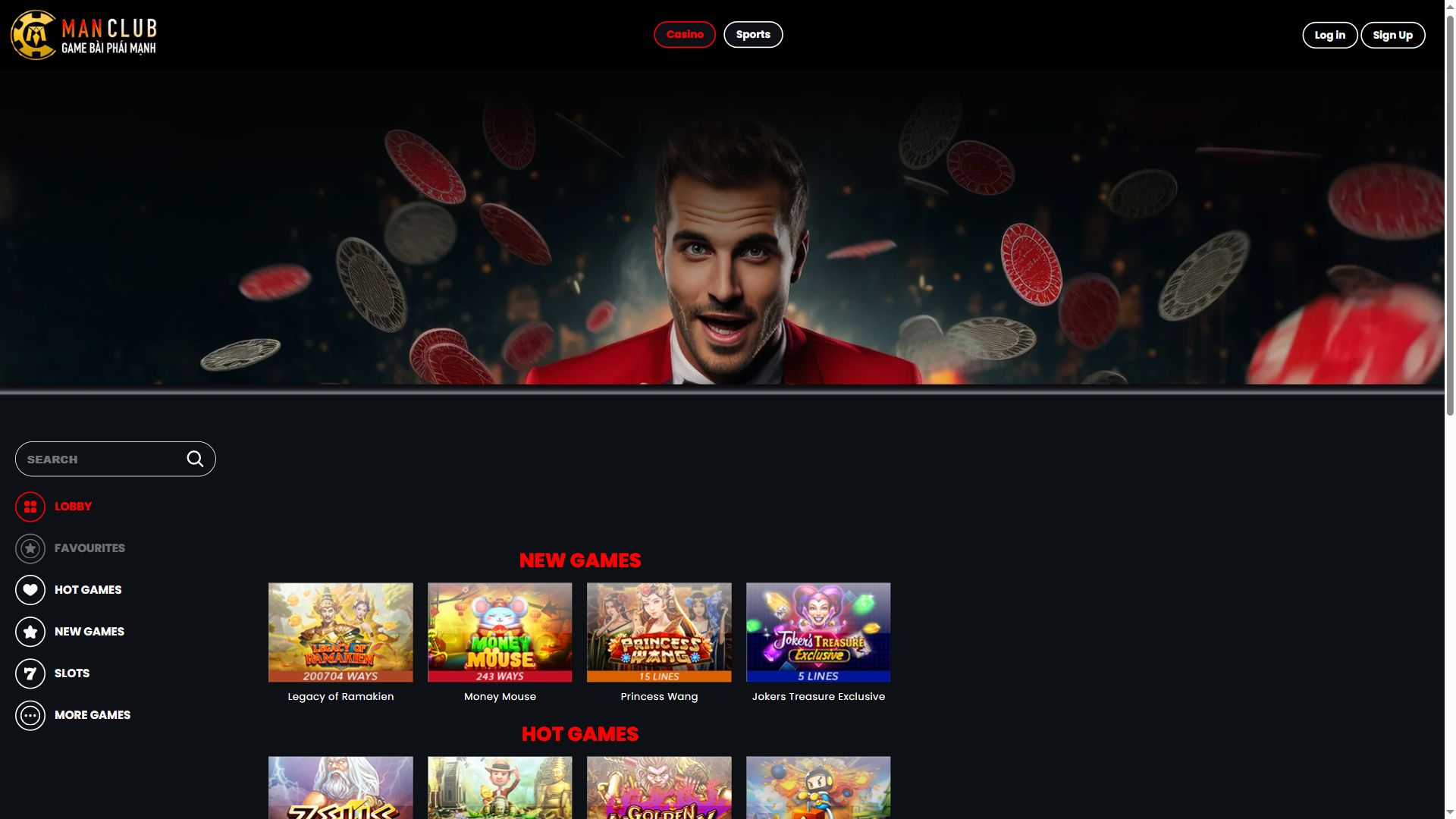 Man Club — Homepage (Desktop)