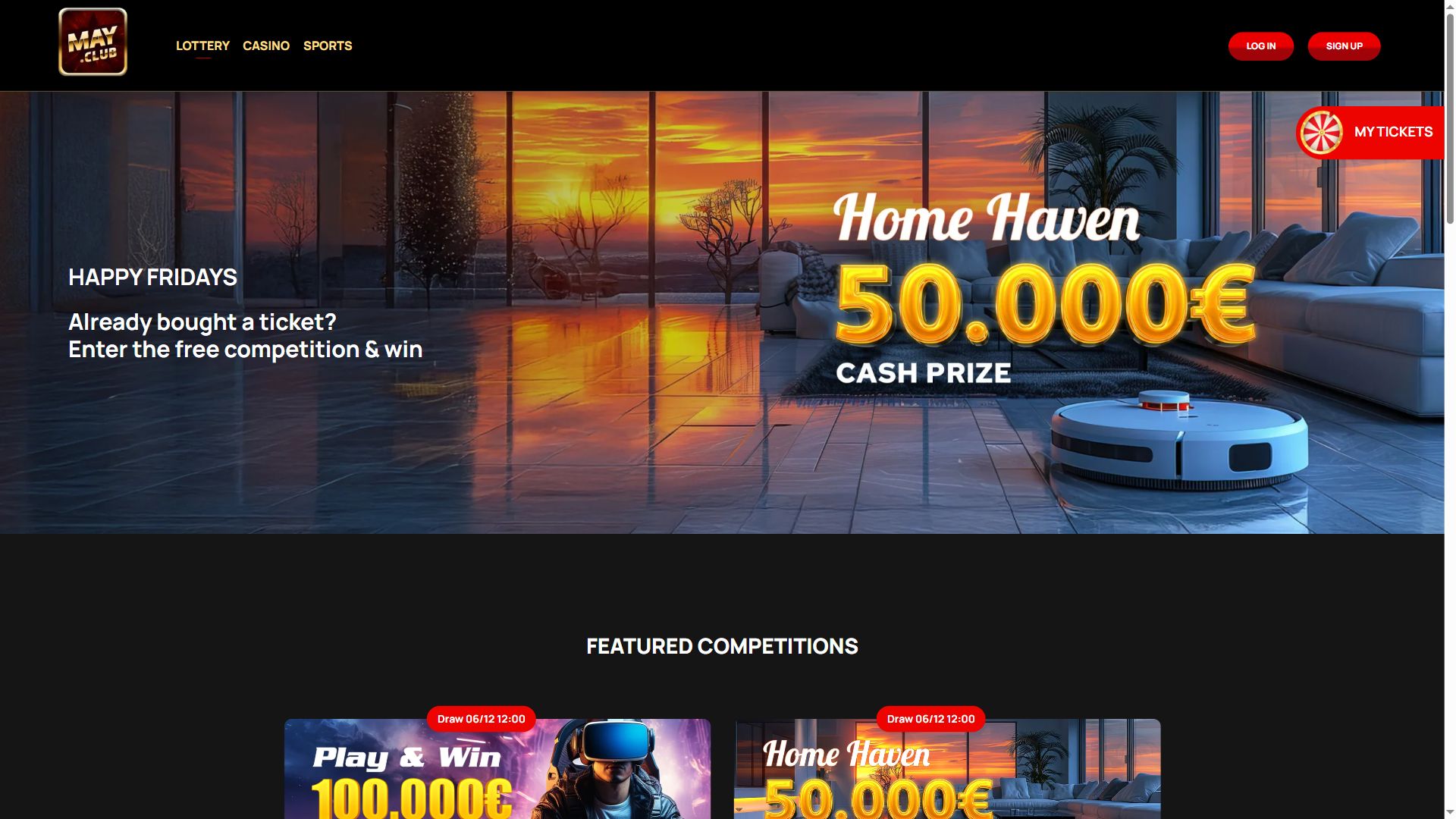 May Club — Homepage (Desktop)