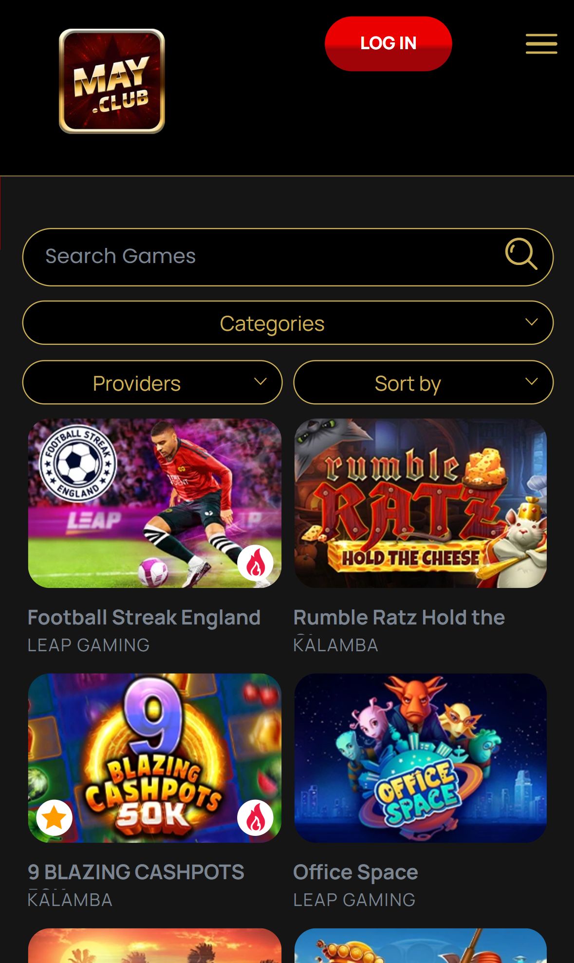 May Club — Lobby (Mobile)