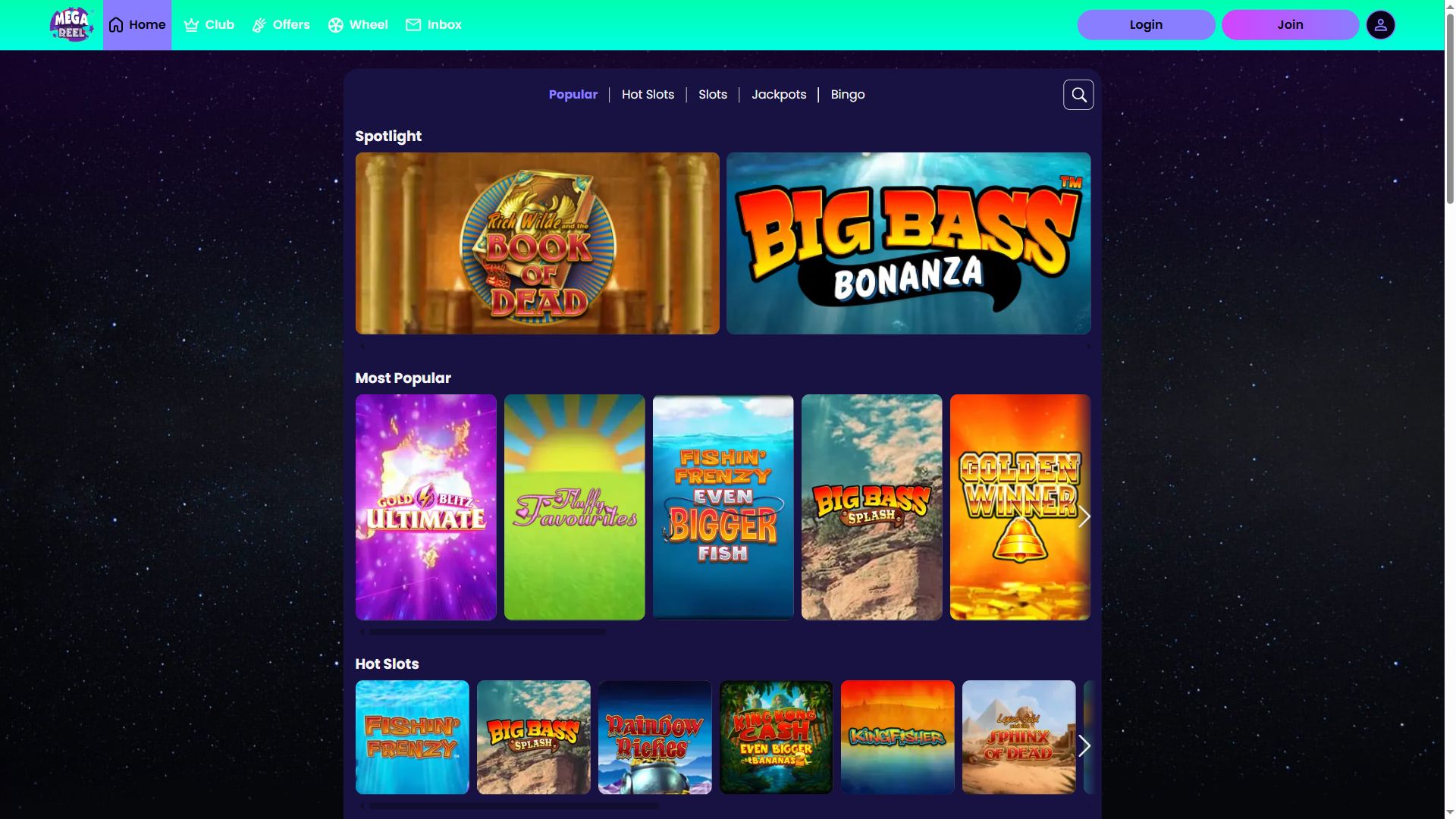 Mega Reel — Lobby (Desktop)