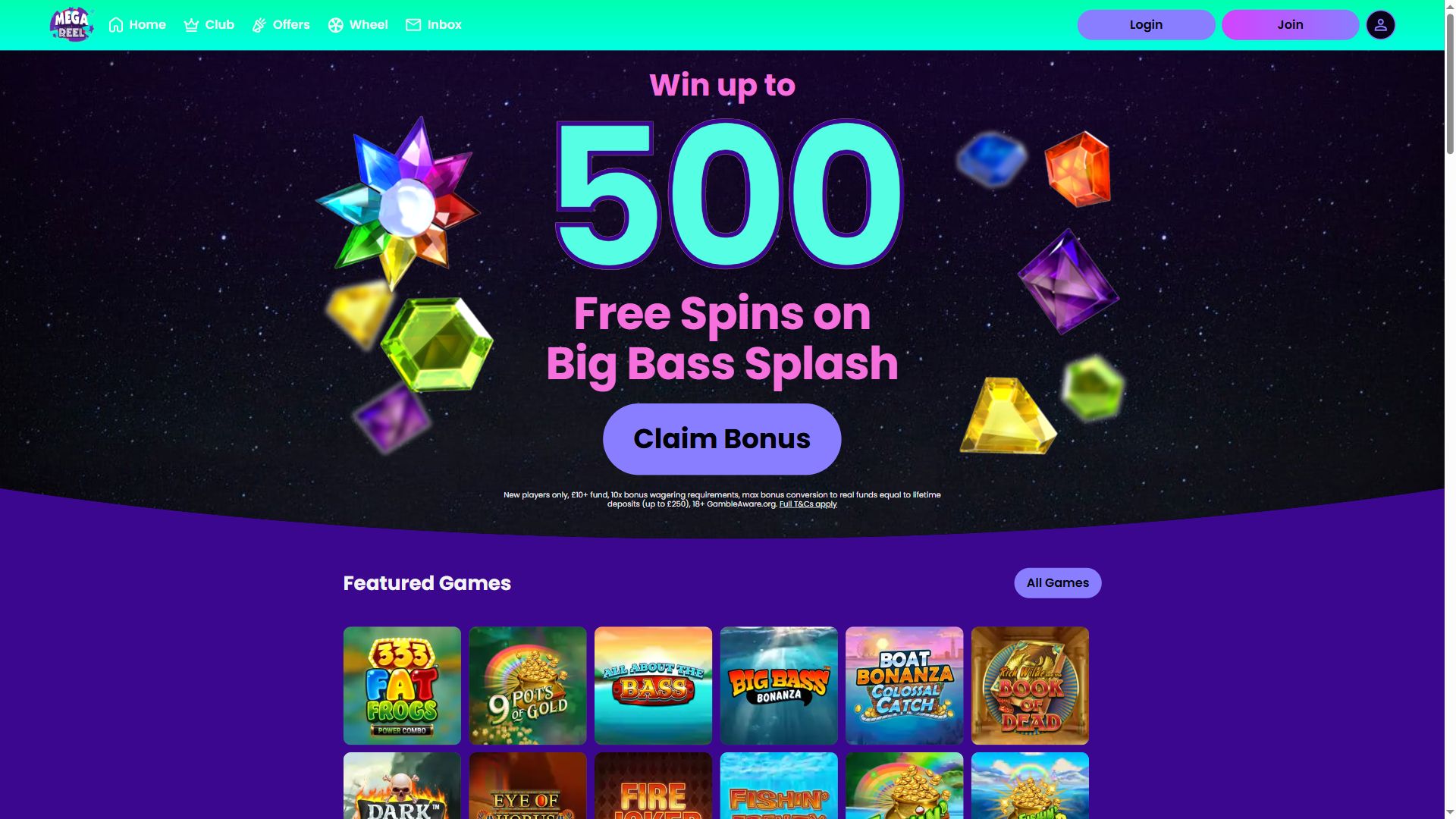 Mega Reel — Homepage (Desktop)