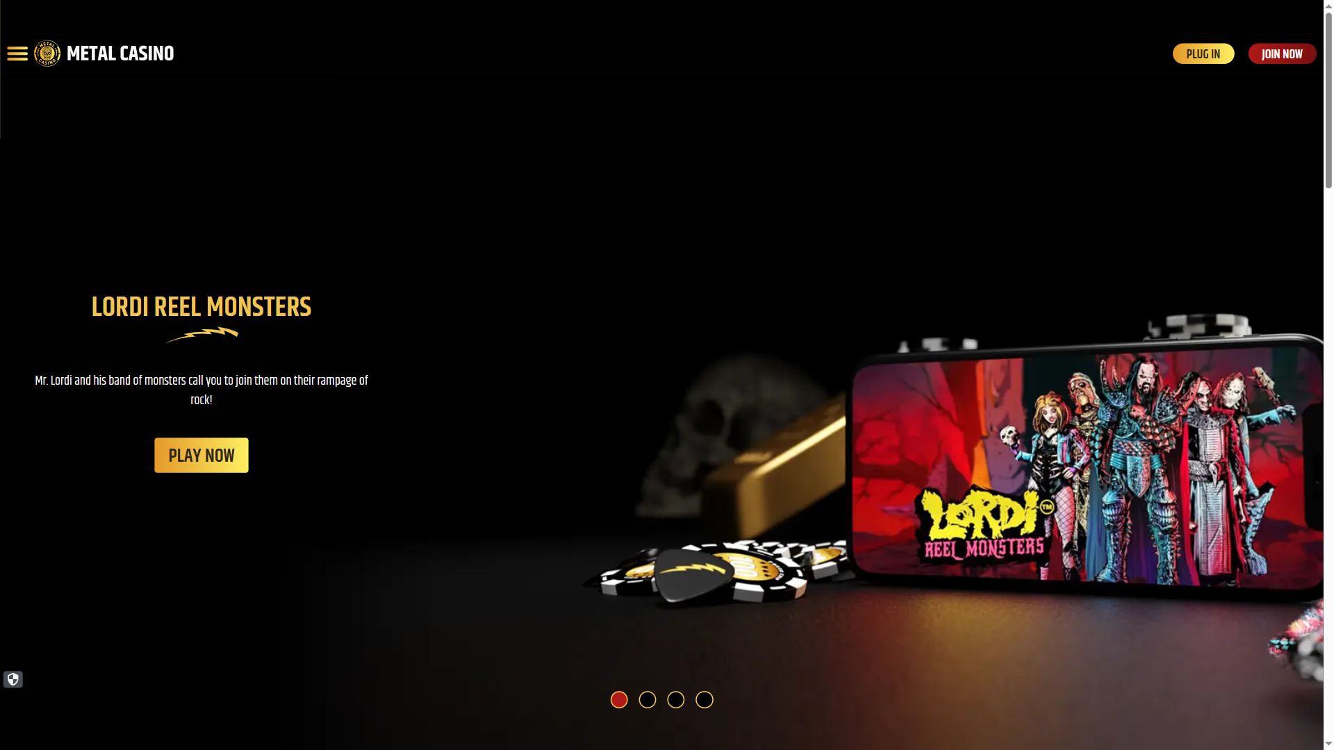 Metal Casino — Homepage (Desktop)