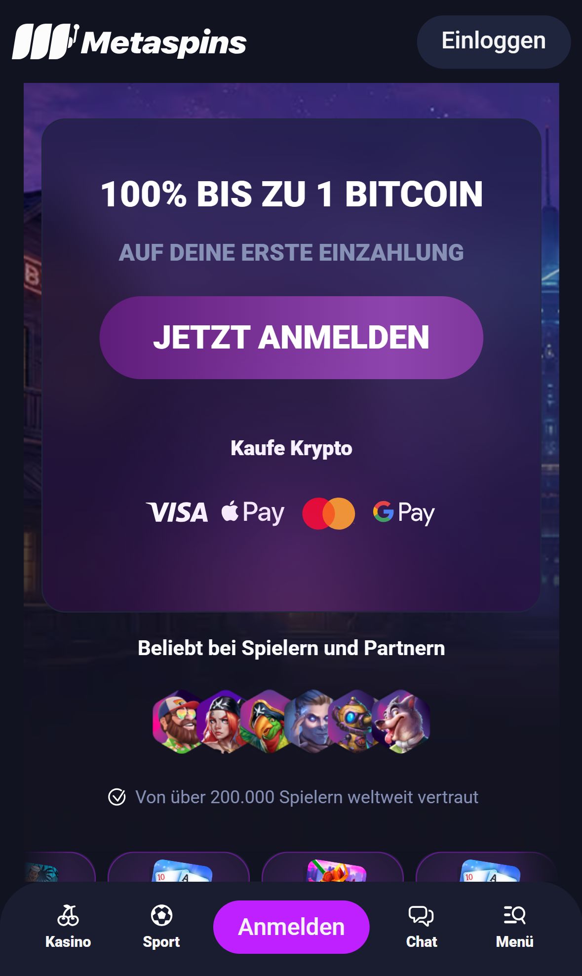 Metaspins — Startseite (Mobil)