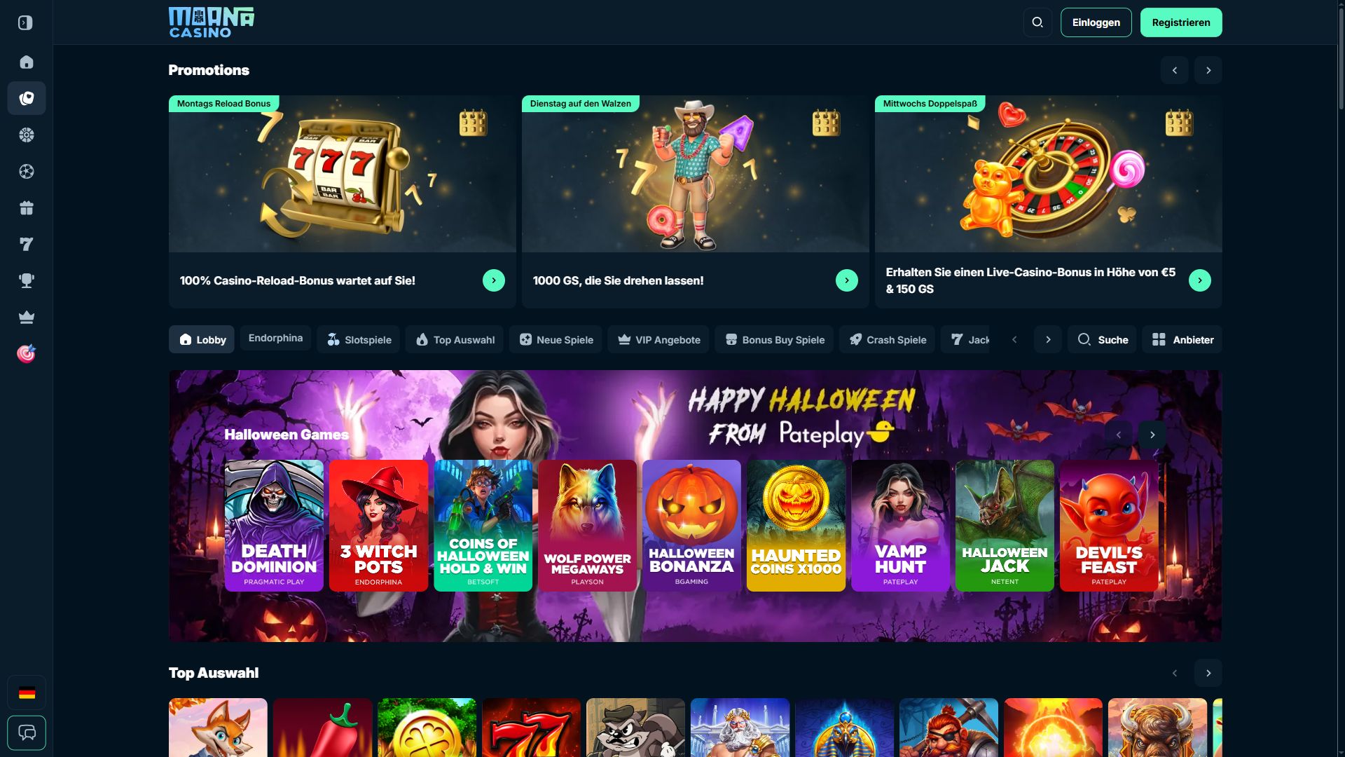 Moana Casino — Lobby (Desktop)