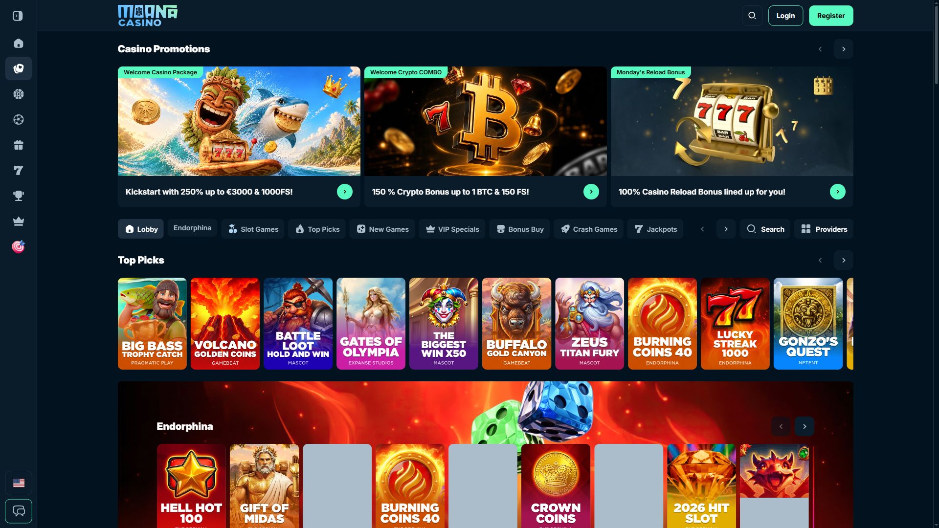 Moana Casino — Lobby (Desktop)
