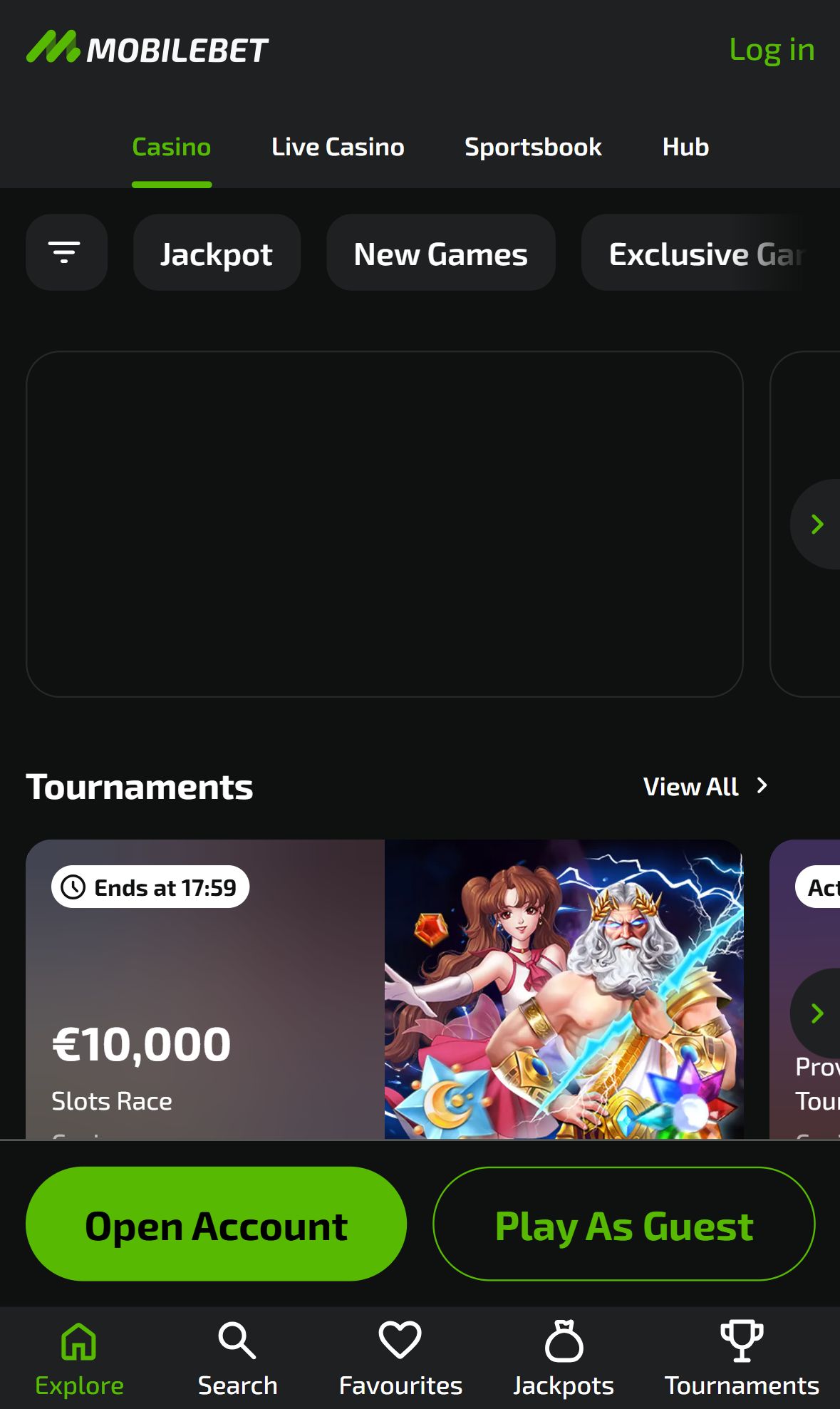 Mobilebet — Homepage (Mobile)