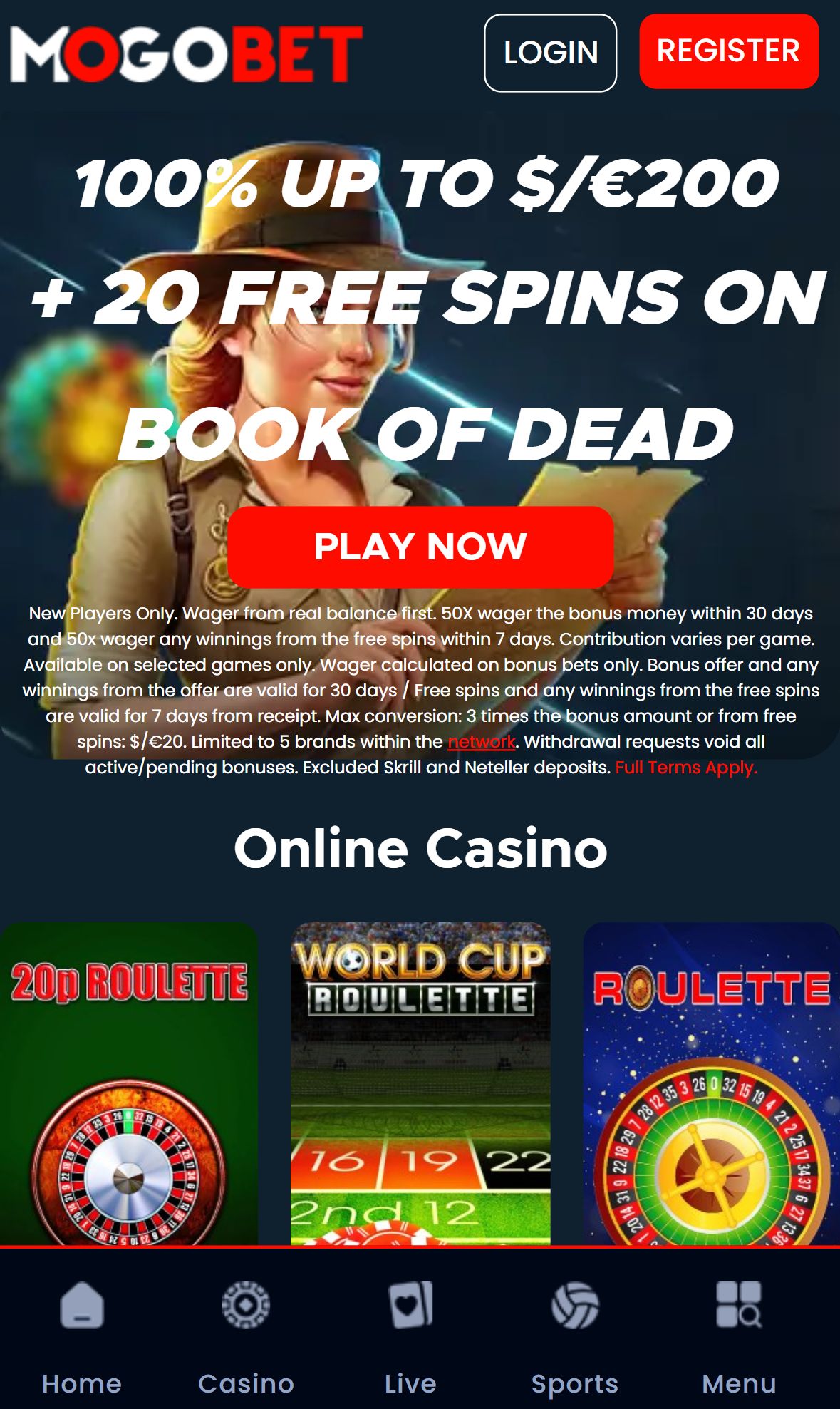 Mogobet — Lobby (Mobile)