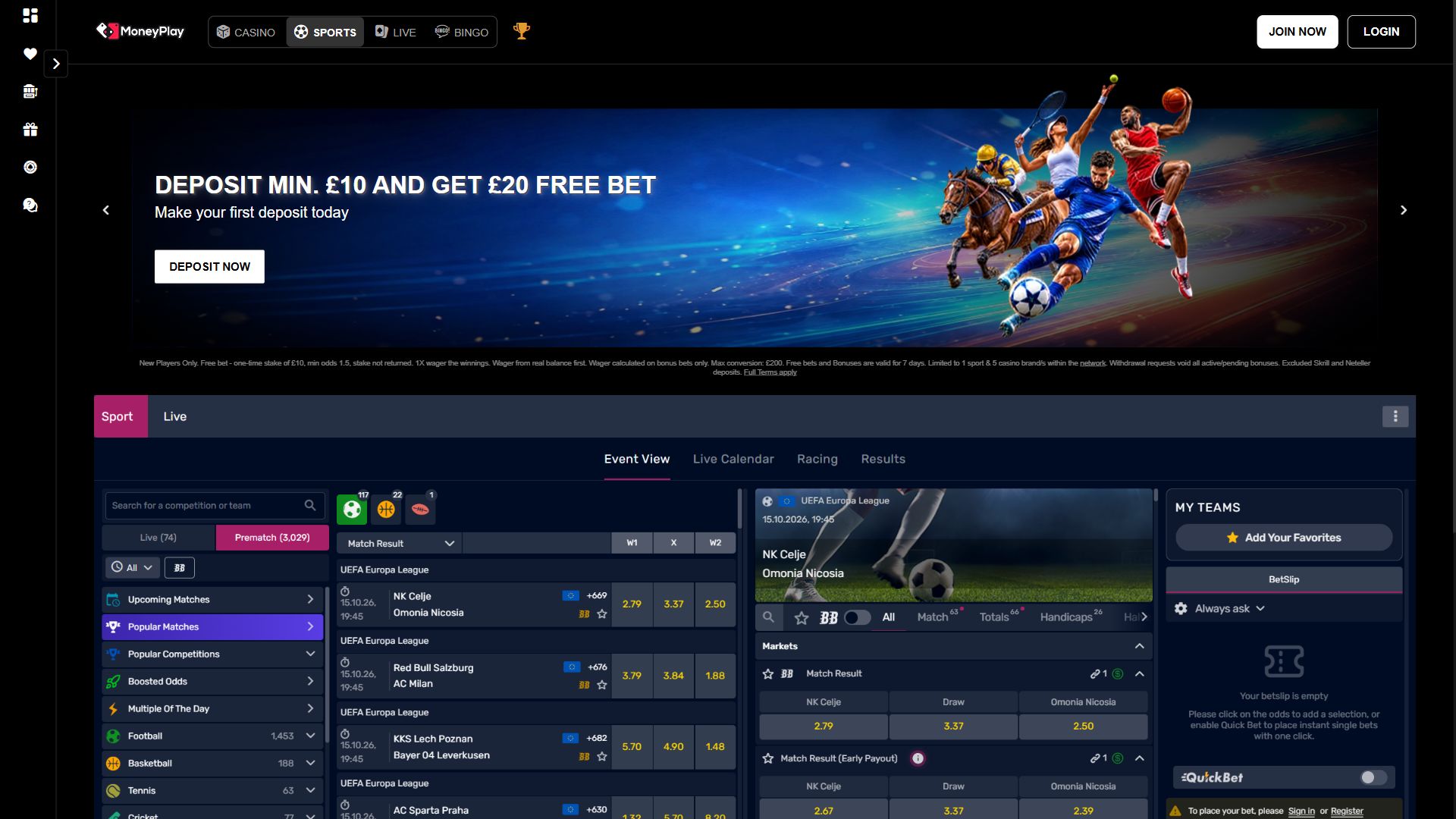 MoneyPlay — Homepage (Desktop)