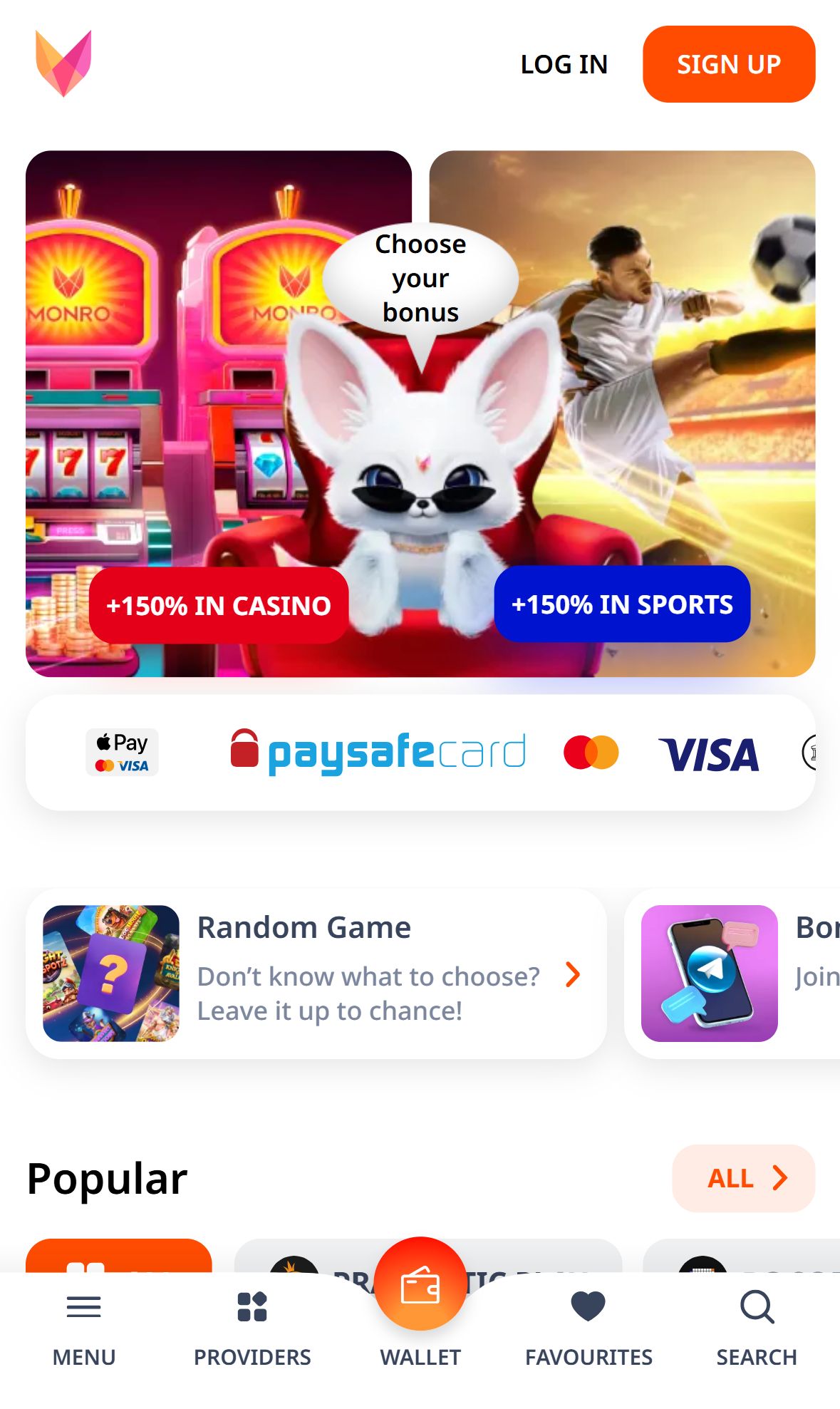 Monro — Homepage (Mobile)