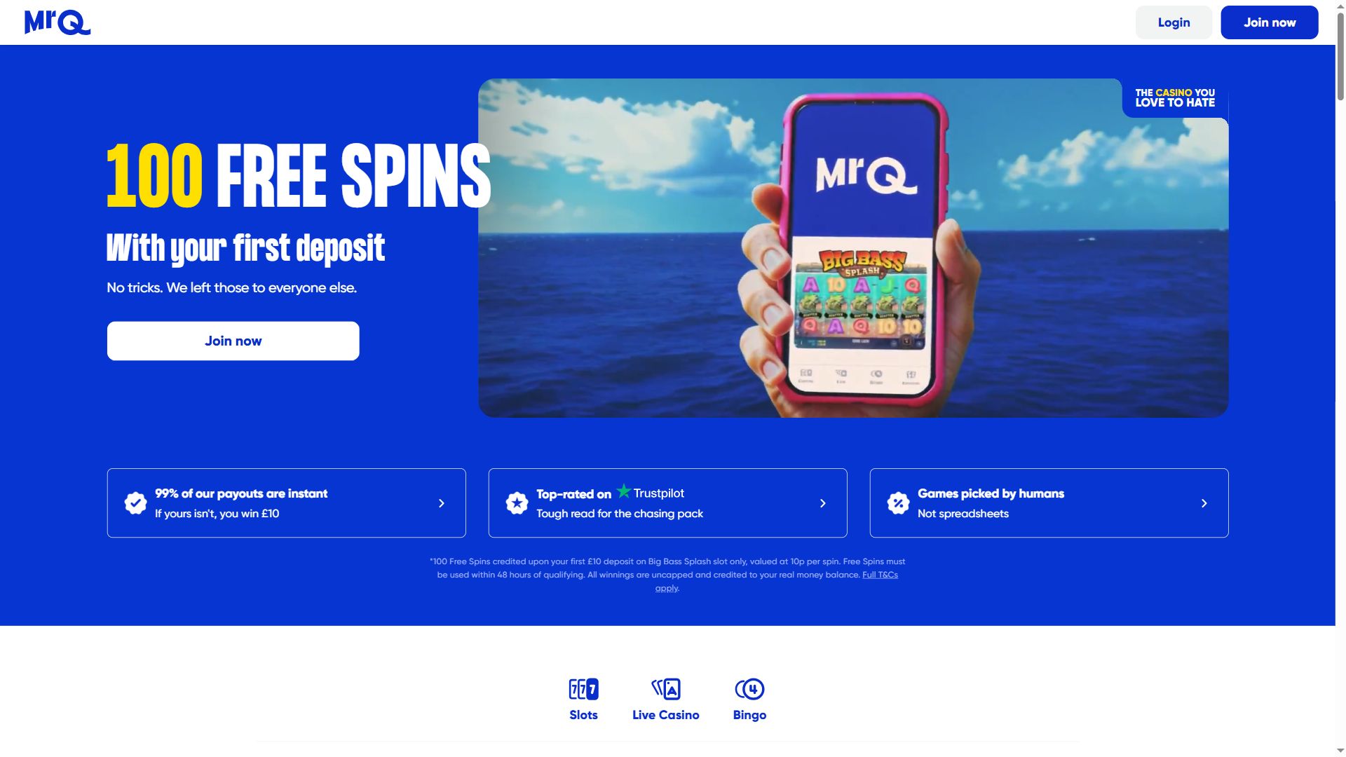 MrQ — Homepage (Desktop)
