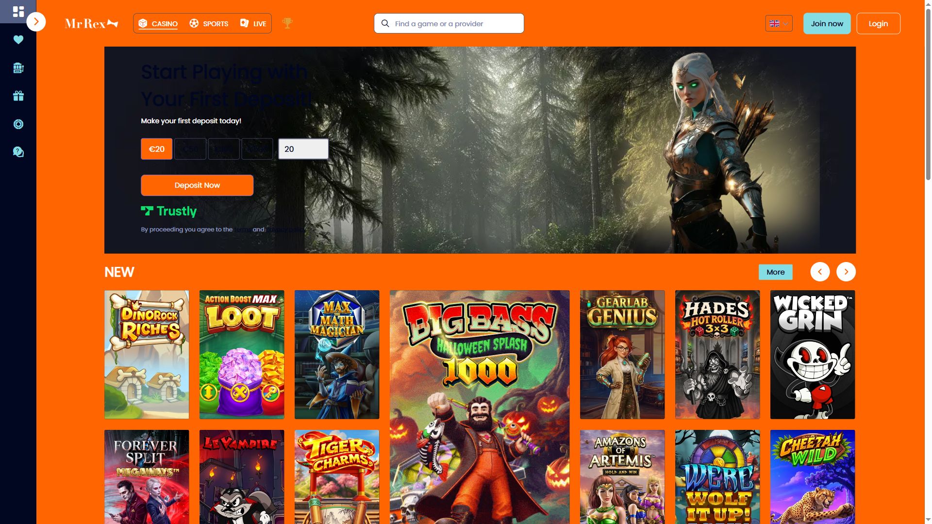 Mr Rex — Homepage (Desktop)