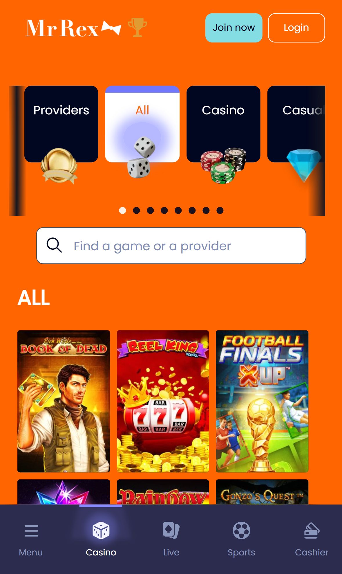 Mr Rex — Lobby (Mobile)