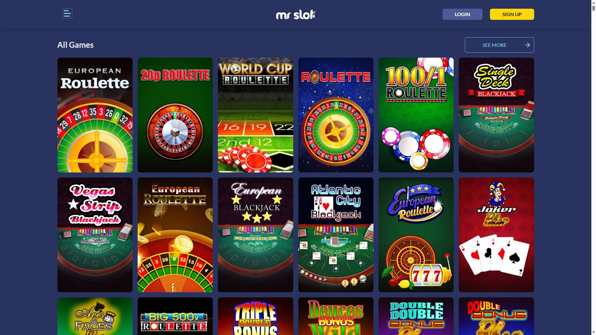MrSlot — Lobby (Desktop)