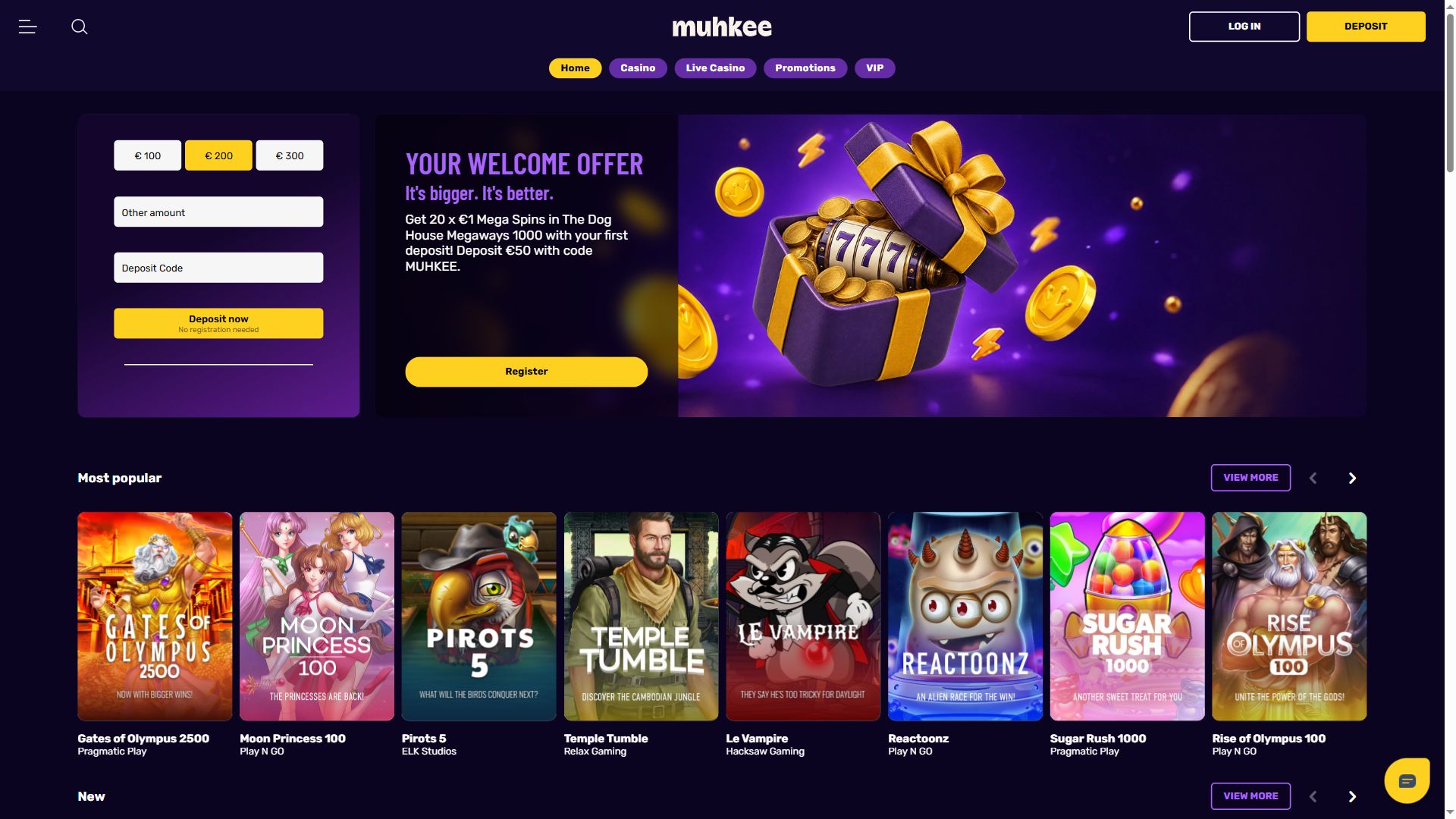 Muhkee — Homepage (Desktop)