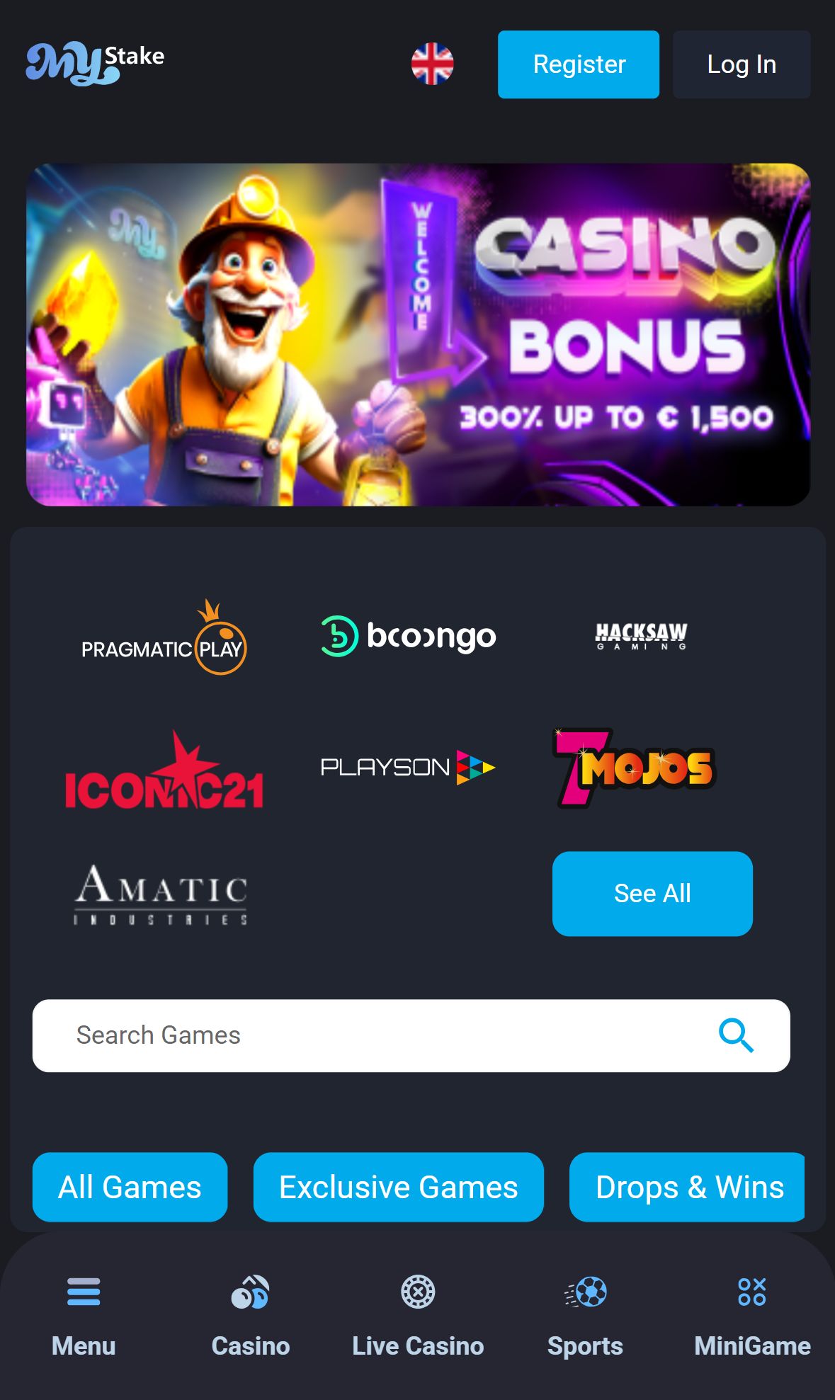 MyStake — Lobby (Mobile)