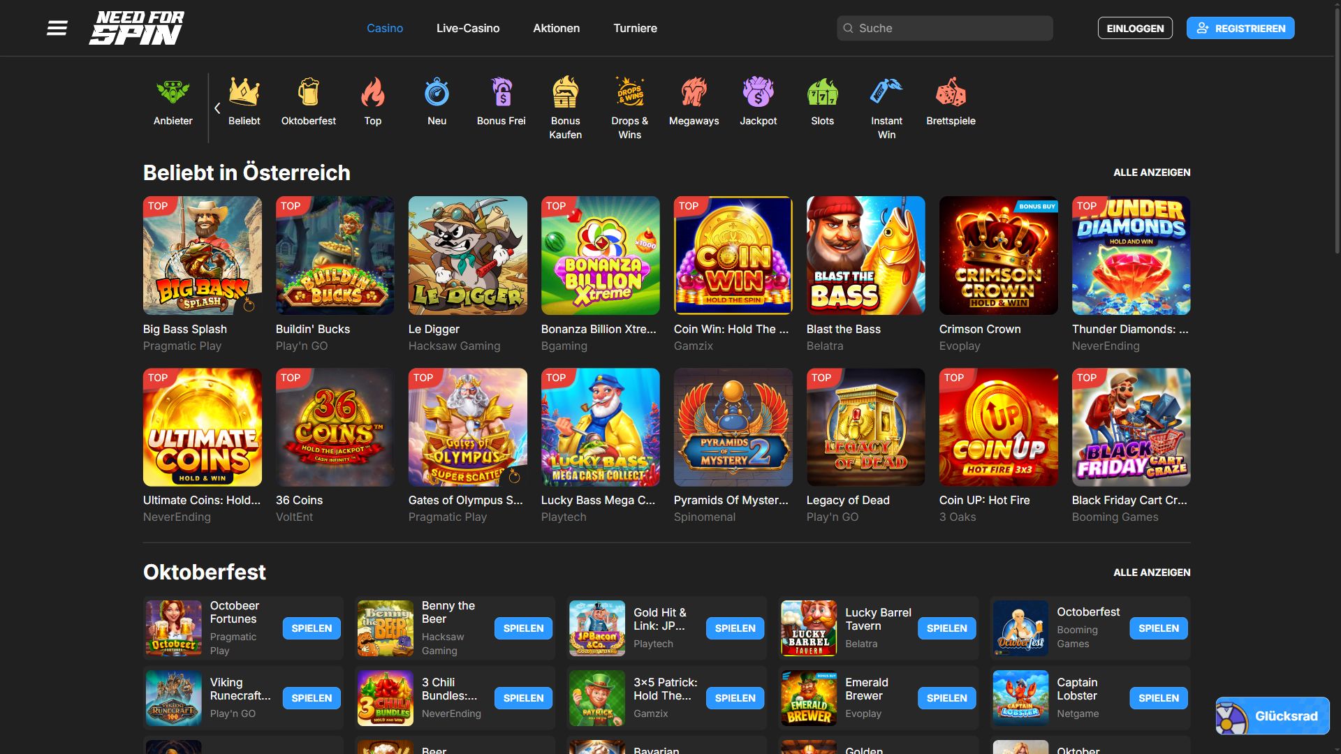 Need for Spin — Lobby (Desktop)