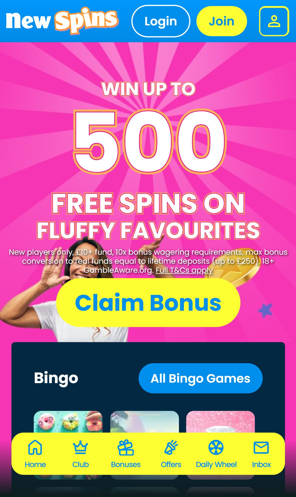 New Spins — Homepage (Mobile)