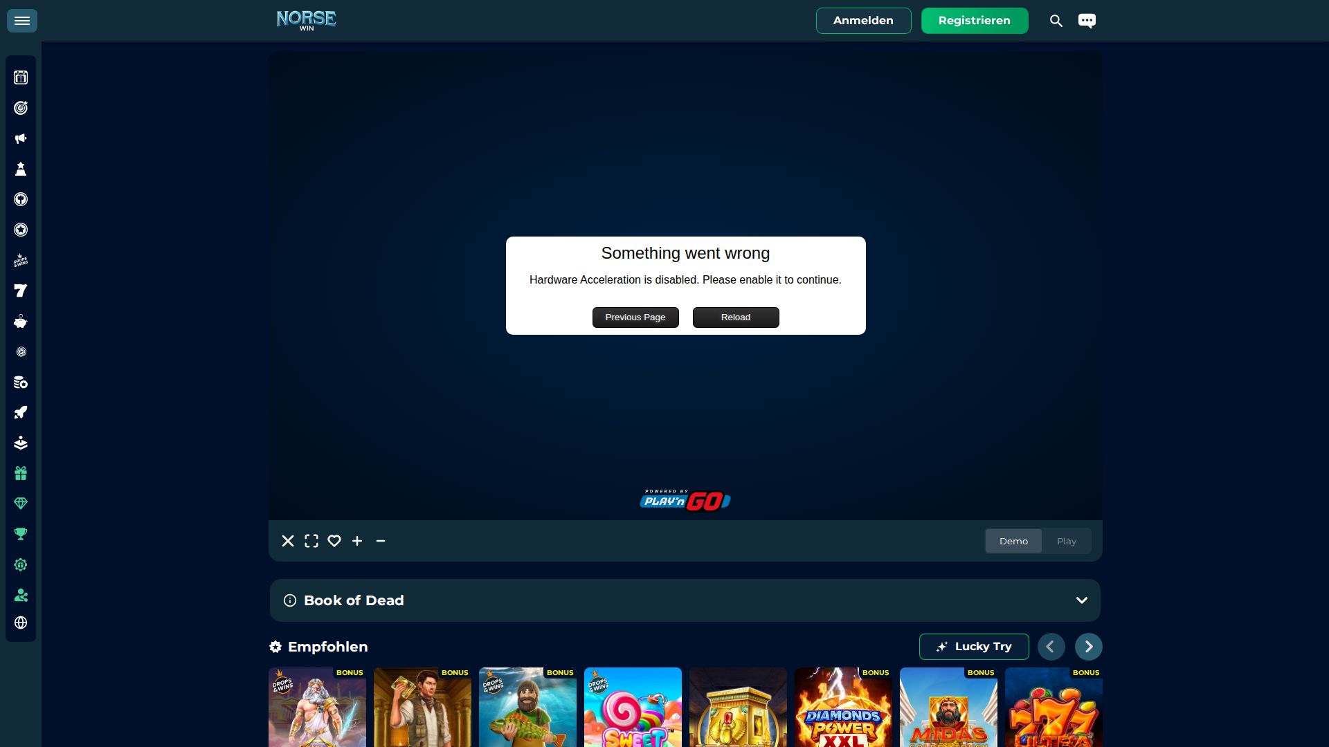 NorseWin — Lobby (Desktop)