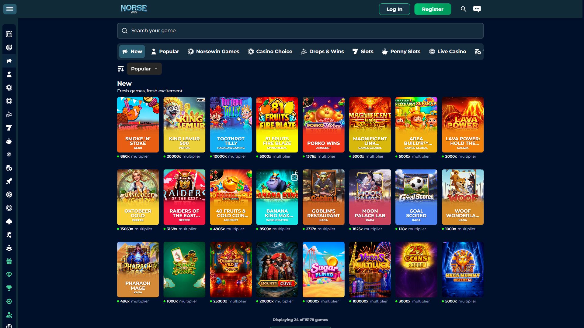 NorseWin — Lobby (Desktop)