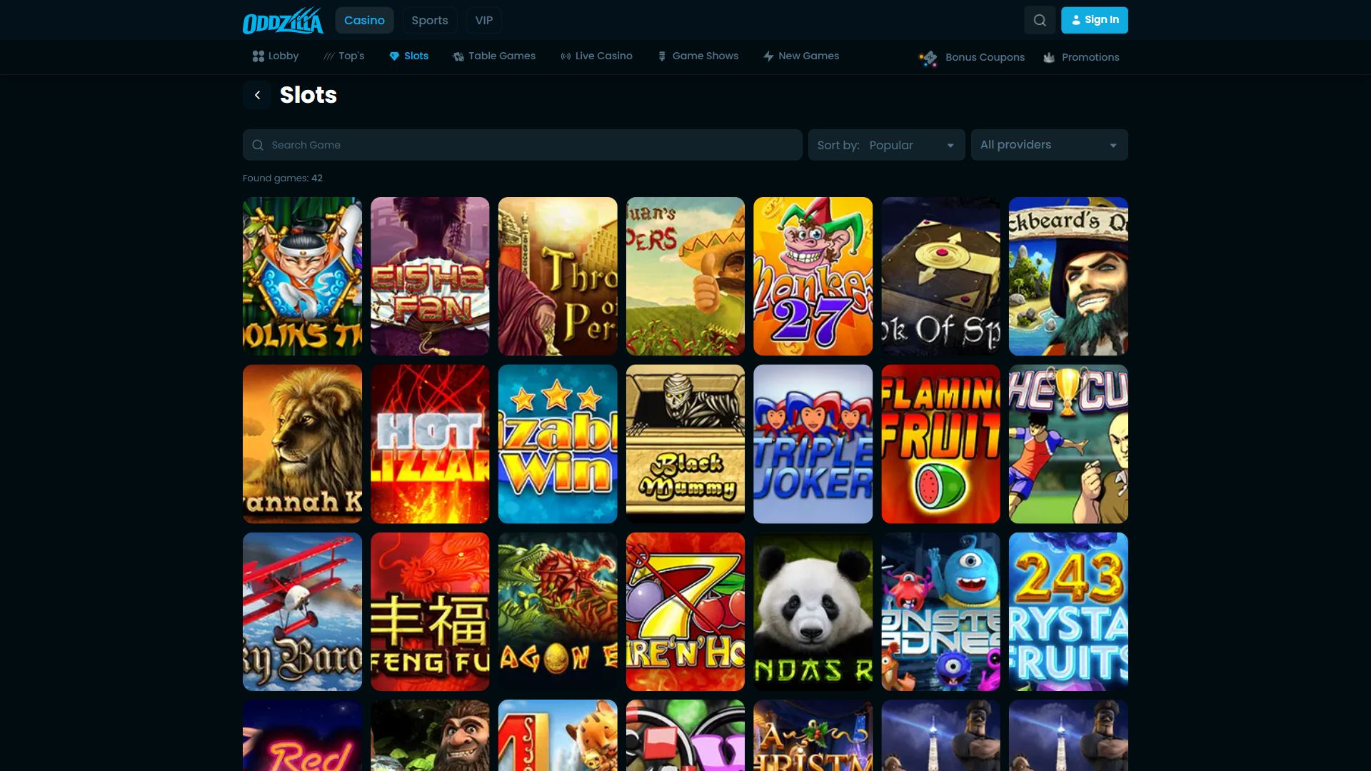 OddZilla — Lobby (Desktop)