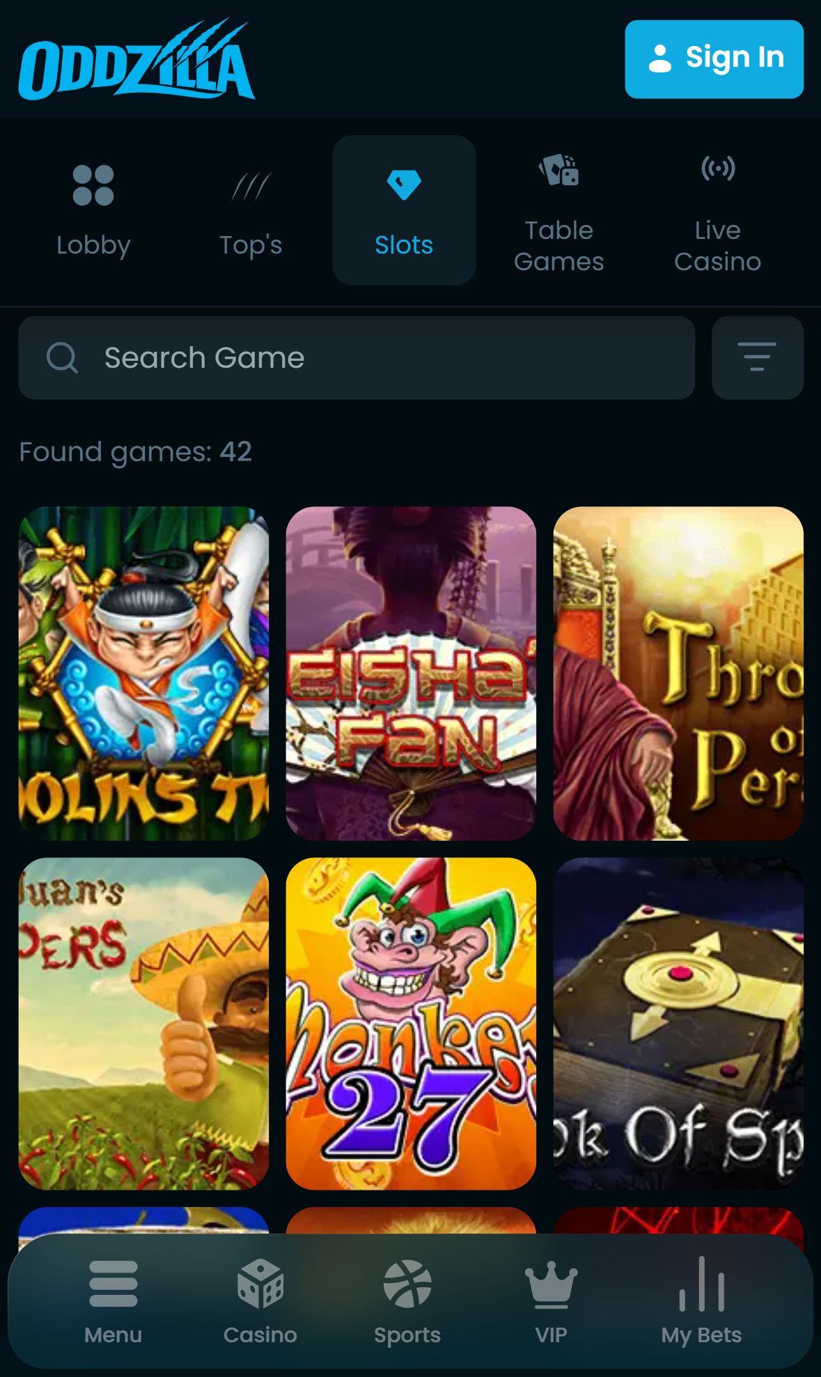 OddZilla — Lobby (Mobile)