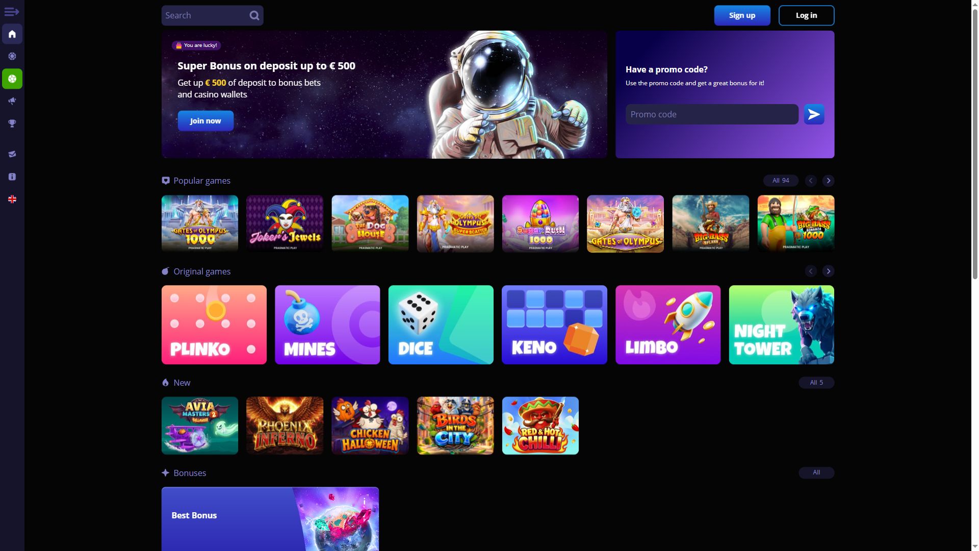 Ore-Bet — Homepage (Desktop)